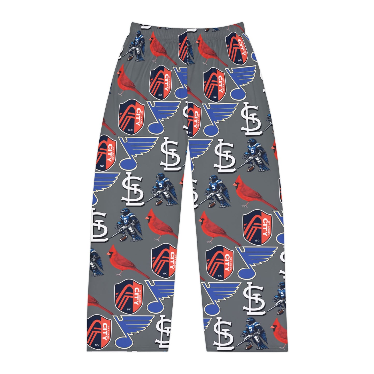 Pajama Pants - St Louis Sports Design Dark Grey Printify
