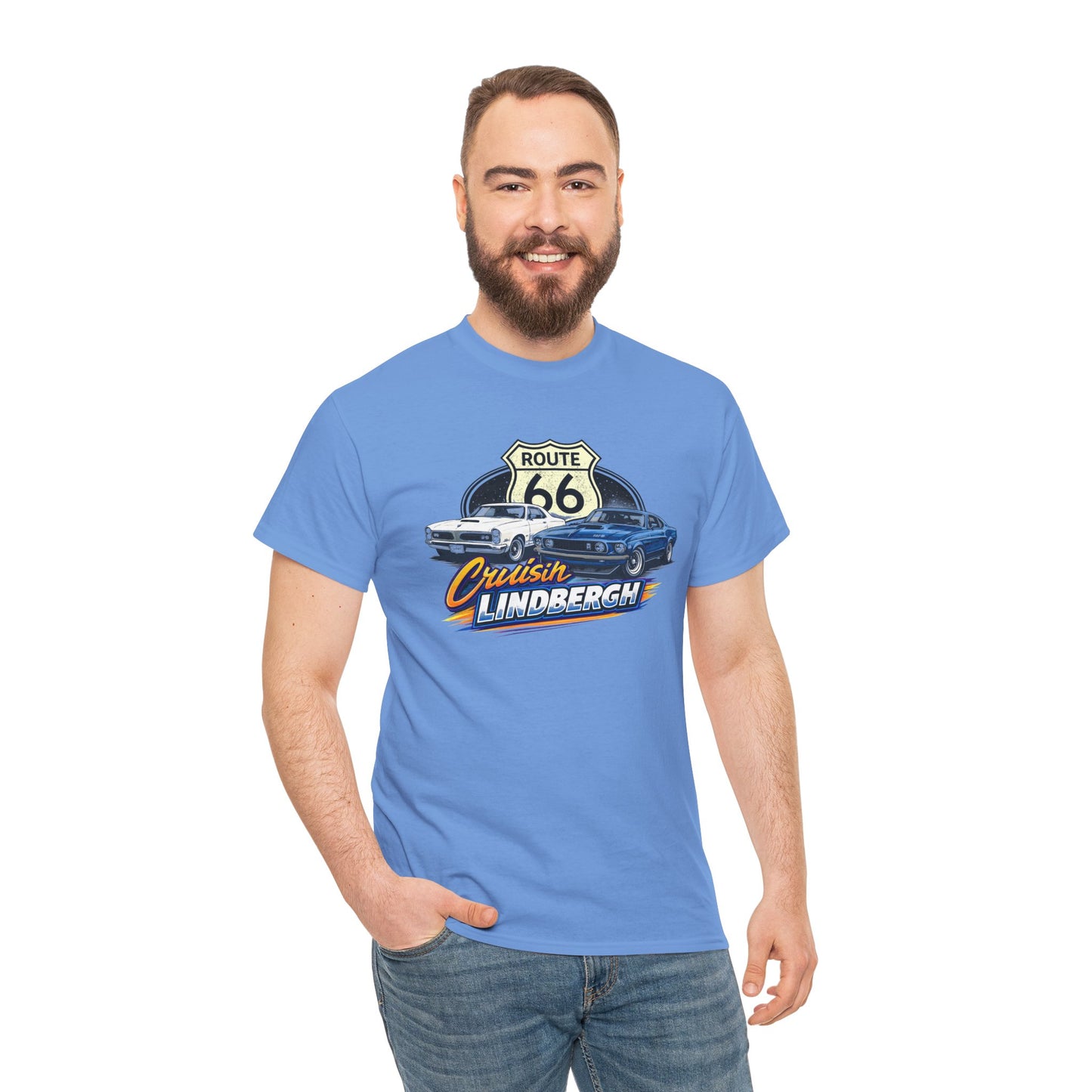 Route 66 Cruiser Tee — Classic Car "Cruising Lindbergh" T-Shirt