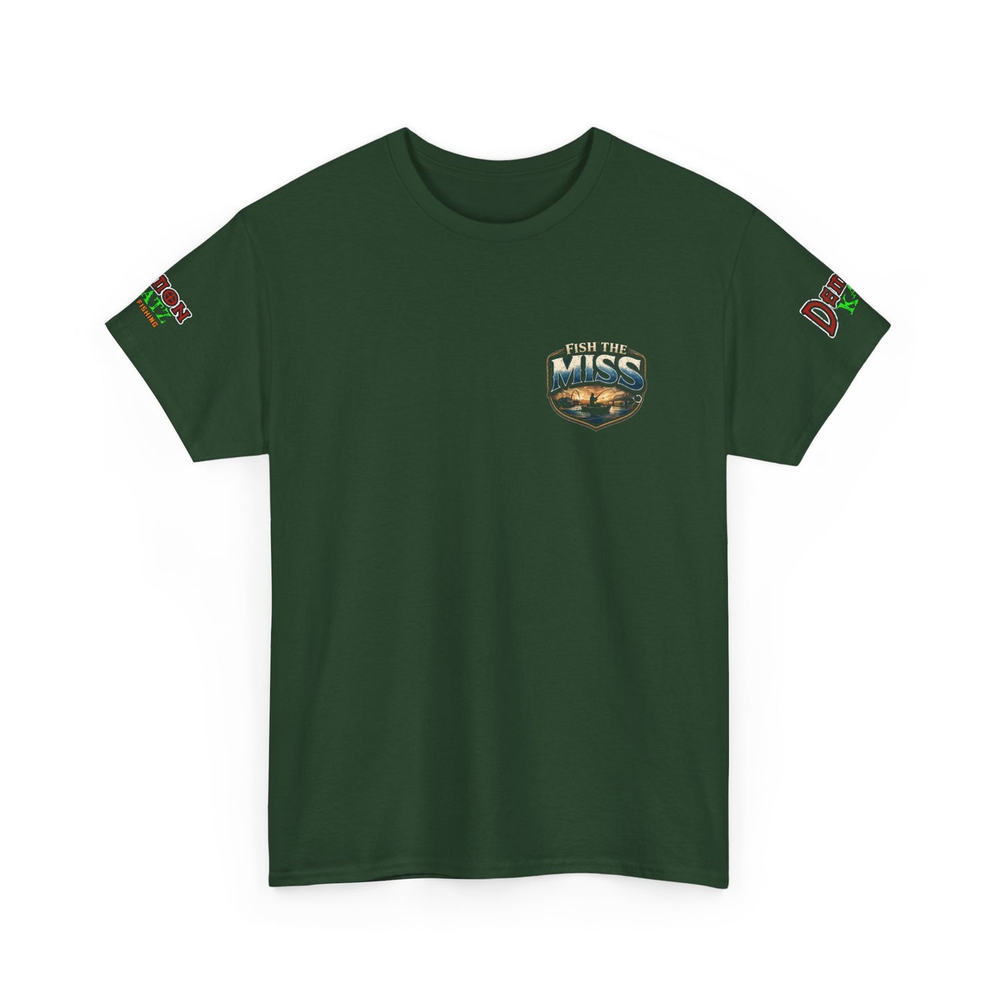 Fishing T‑Shirt - "Fish the Miss" Bass Fishing Graphic Tee (Front & Back Print)