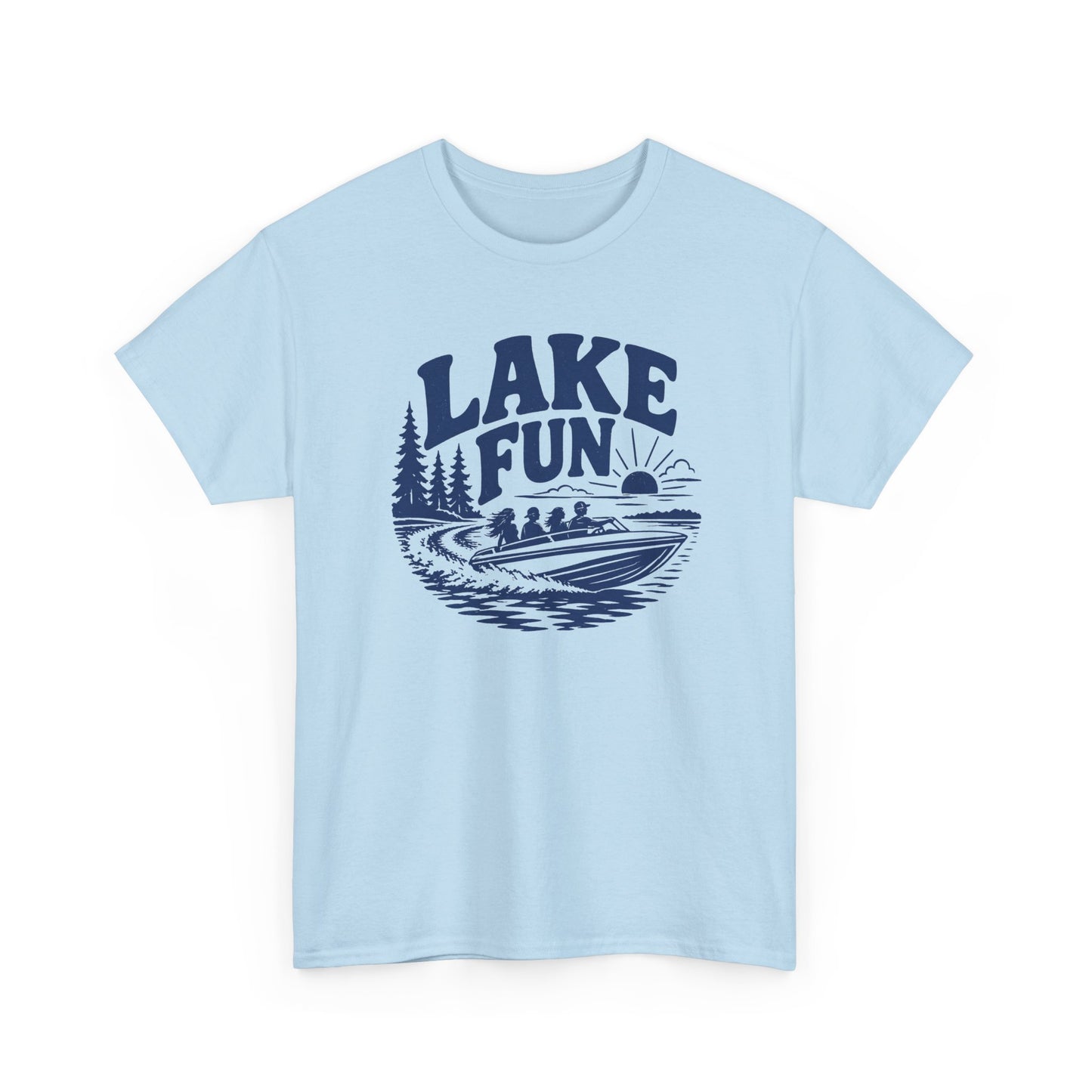 Lake Fun Boat T-Shirt — Vintage Lakeside Summer Tee