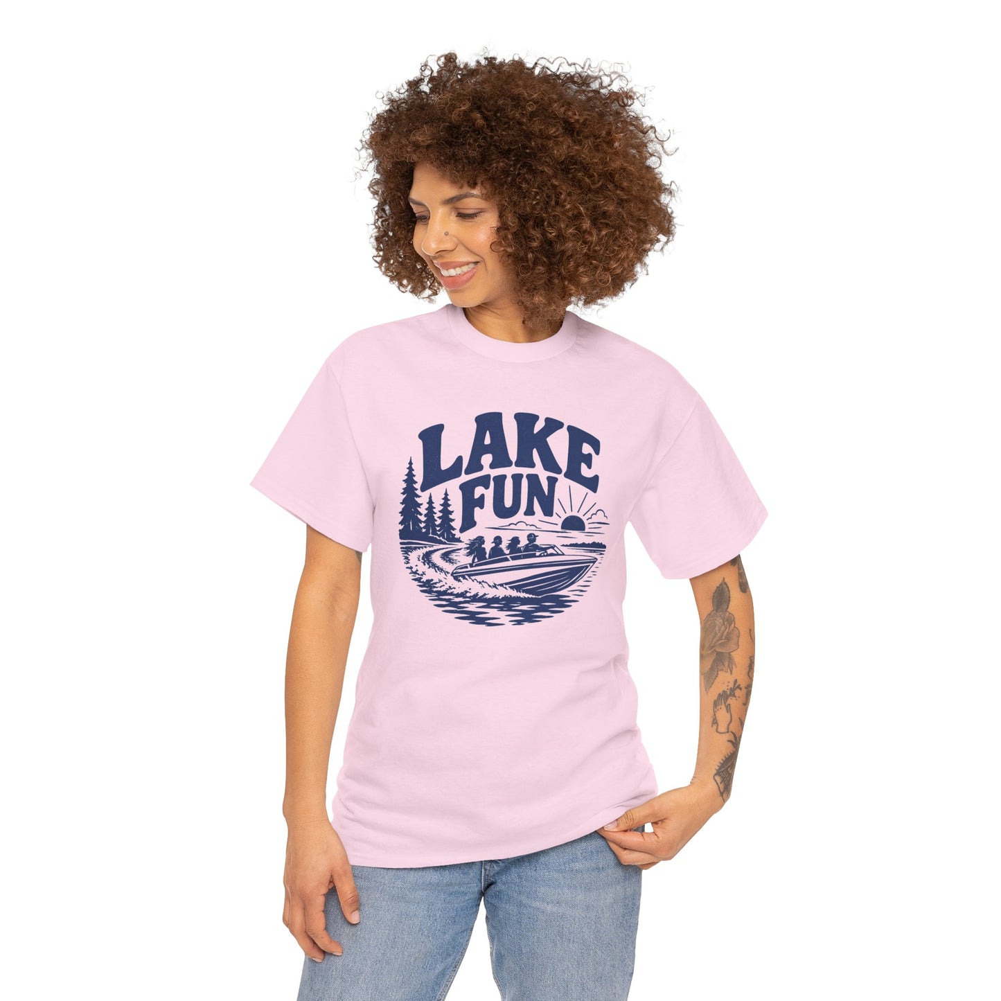 Lake Fun Boat T-Shirt — Vintage Lakeside Summer Tee