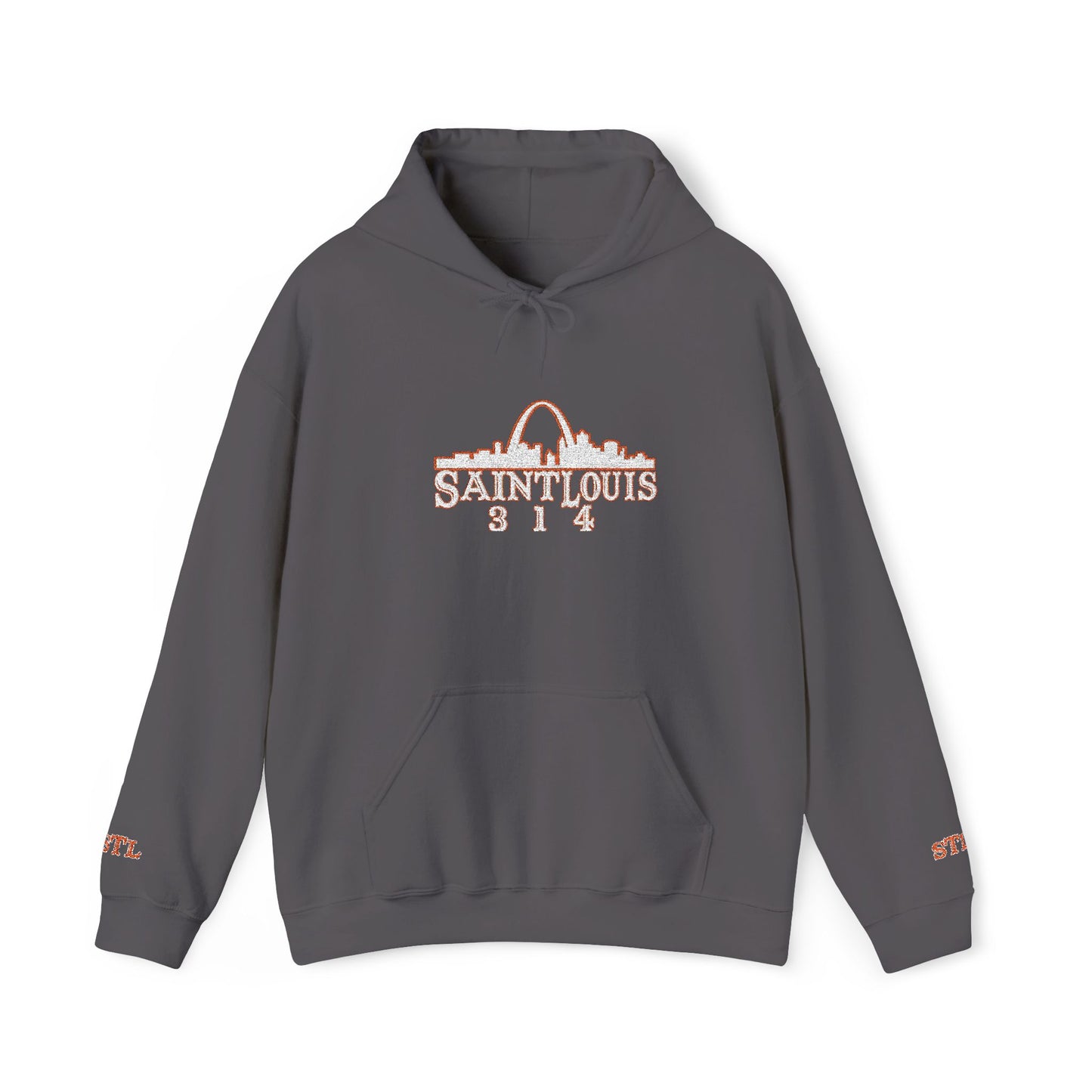 St. Louis Skyline Embroidered Hoodie Printify