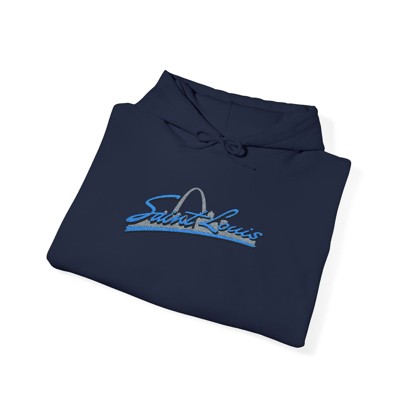 Embroidered Hoodie- Saint Louis Printify