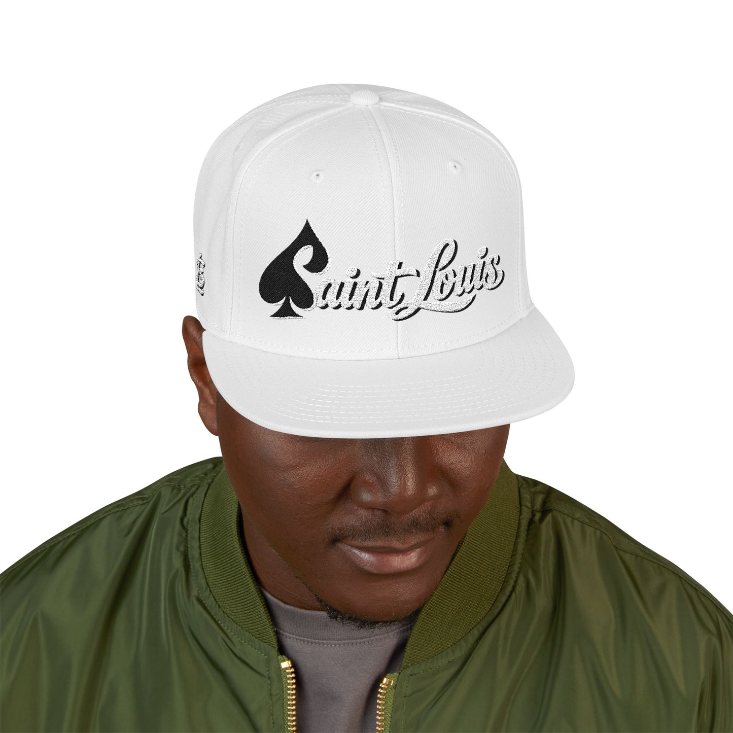 Embroidered 'Saint Louis' Snapback Hat
