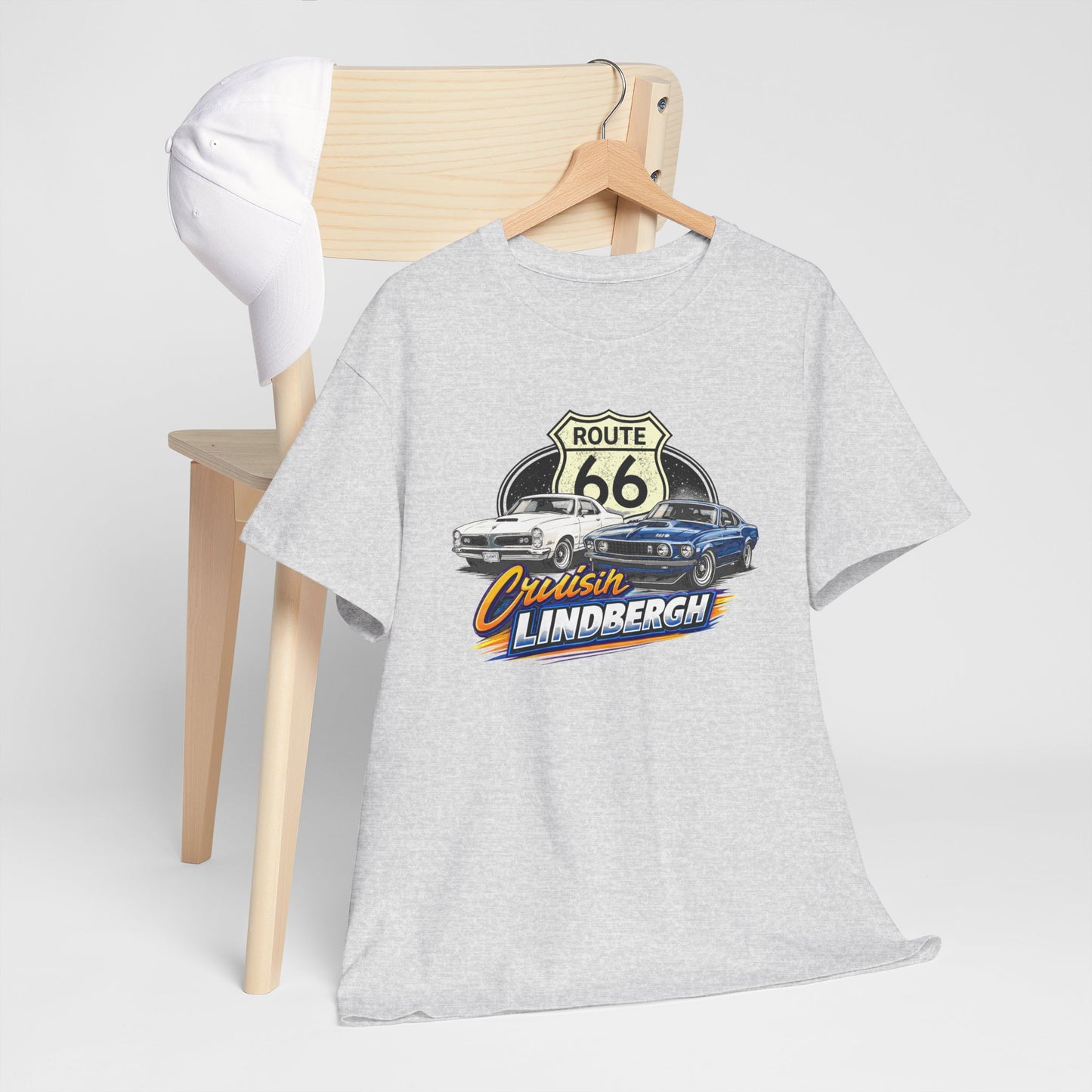 Route 66 Cruiser Tee — Classic Car "Cruising Lindbergh" T-Shirt