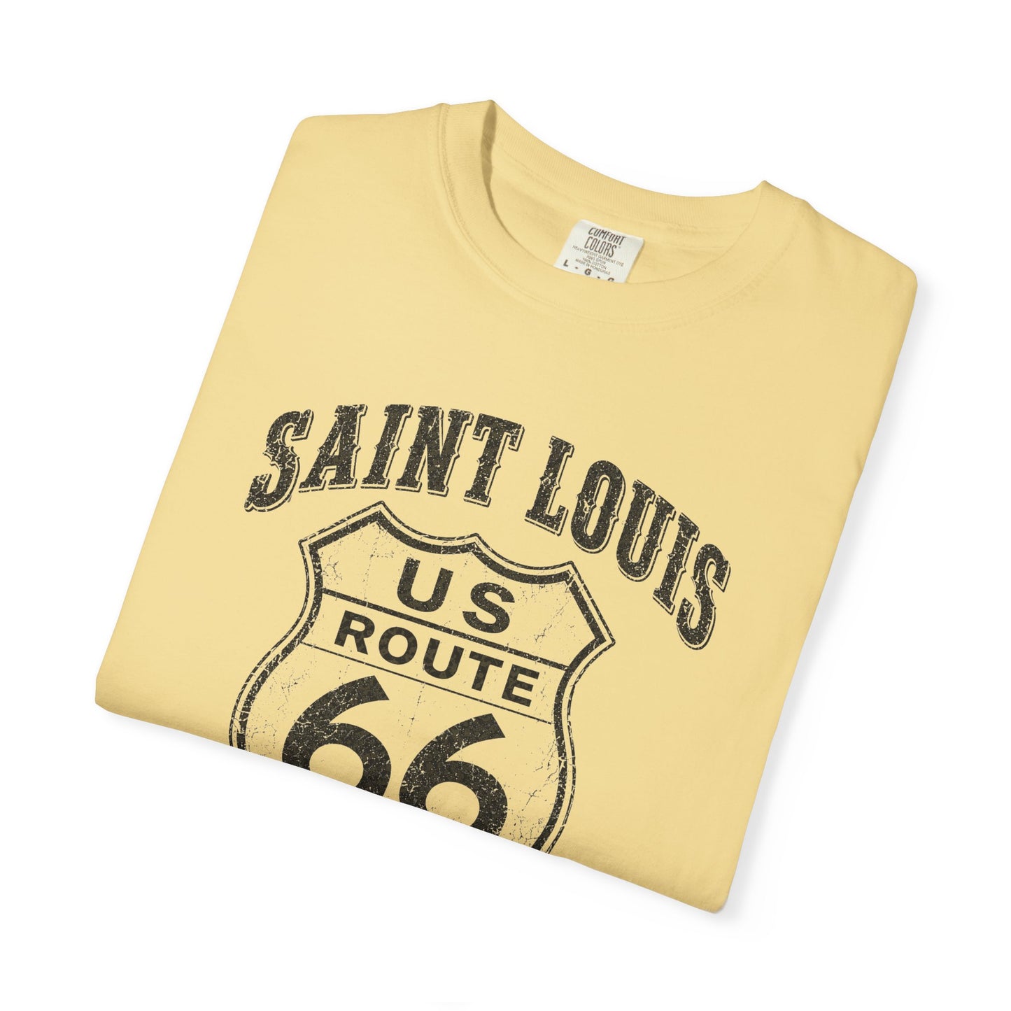 Route 66 Saint Louis Missouri T-Shirt — Vintage Road Trip Tee⚠️ Contains AI-generated models