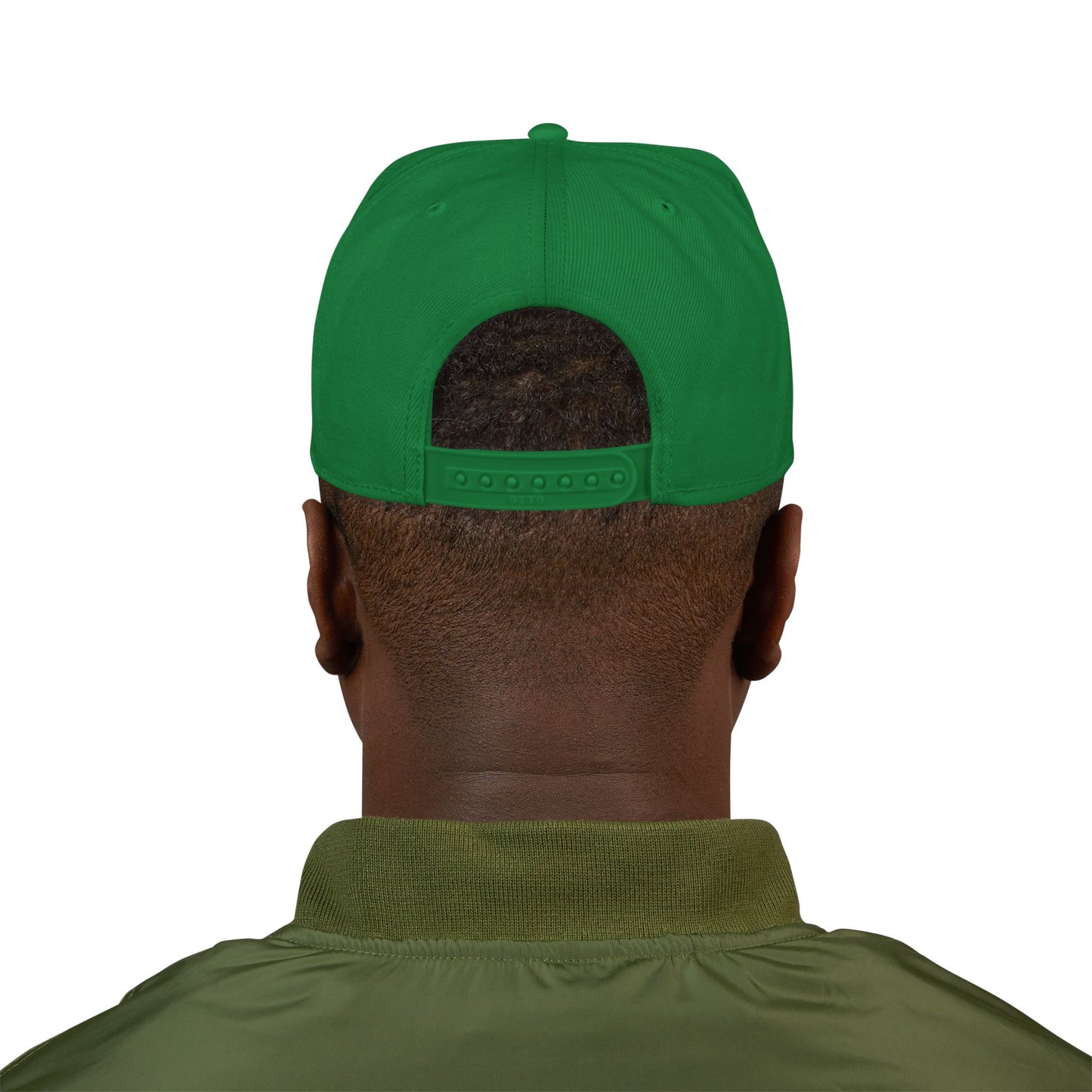 Embroidered Snapback Hat - Saint Louis - White and Gold Lettering Printify
