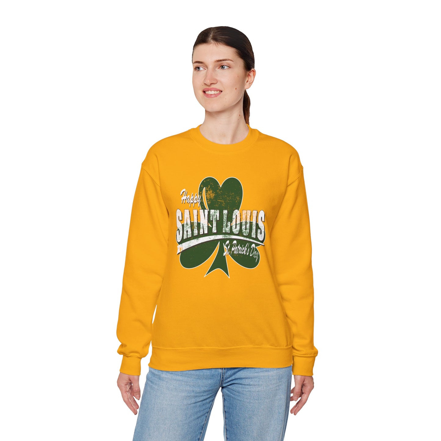 Saint Louis Shamrock Crewneck Sweatshirt — Retro St. Louis Pride Pullover