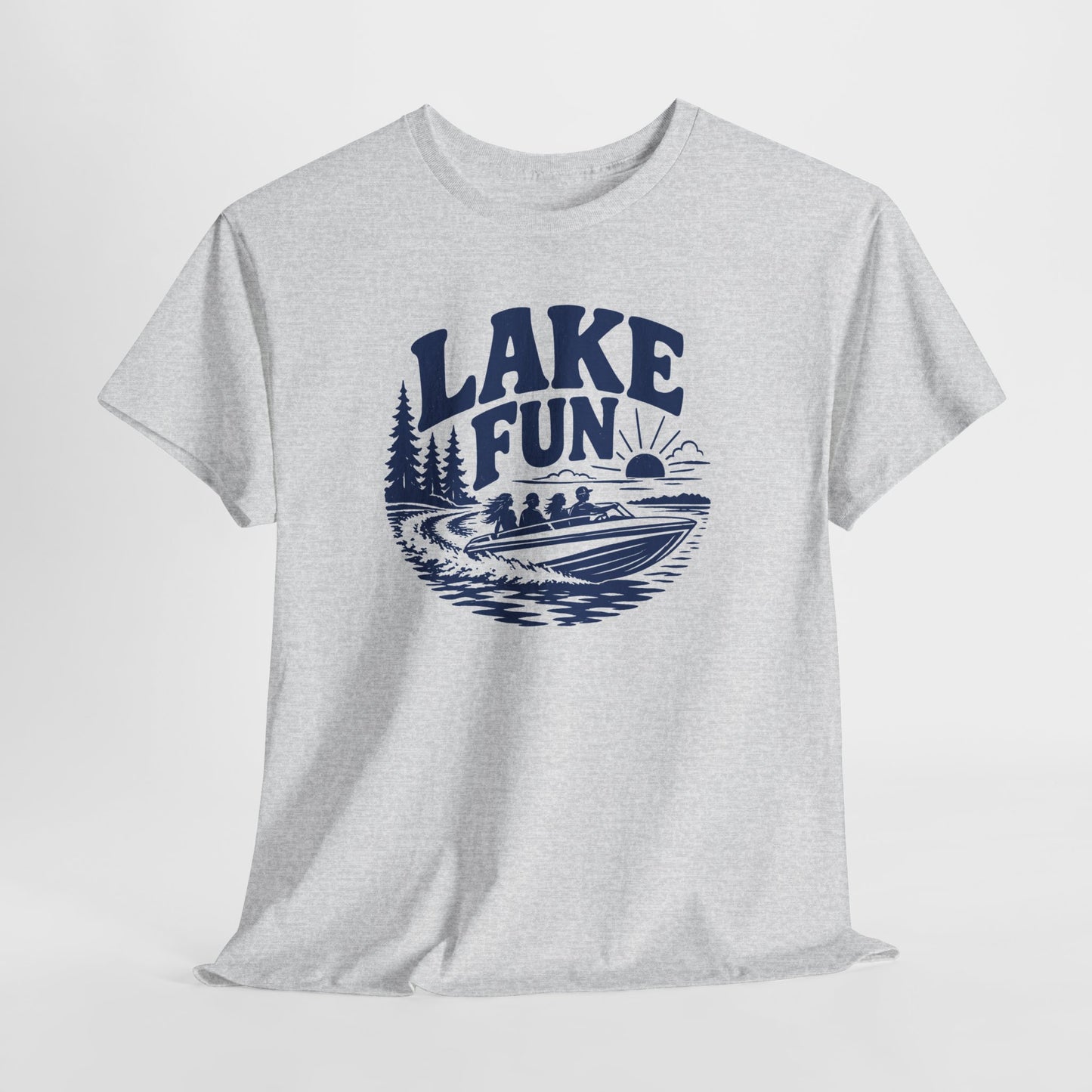 Lake Fun Boat T-Shirt — Vintage Lakeside Summer Tee