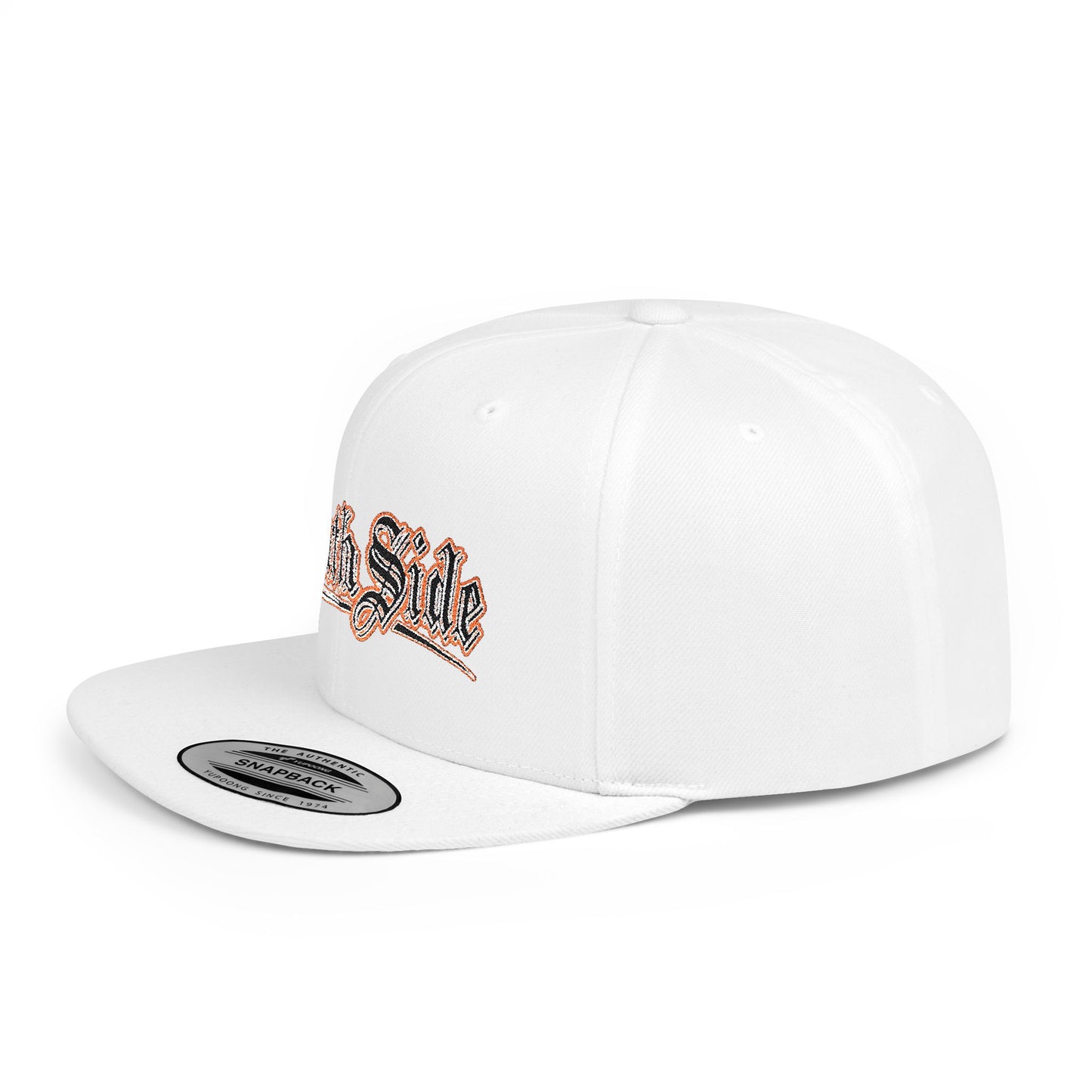 South Side Flat Bill Snapback Dark orange Printify