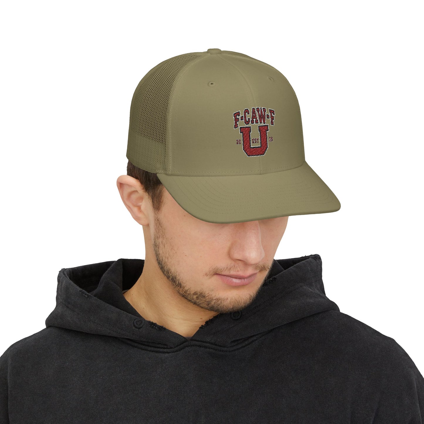 F-CAW-F U Snapback Trucker Cap (Embroidery) Printify