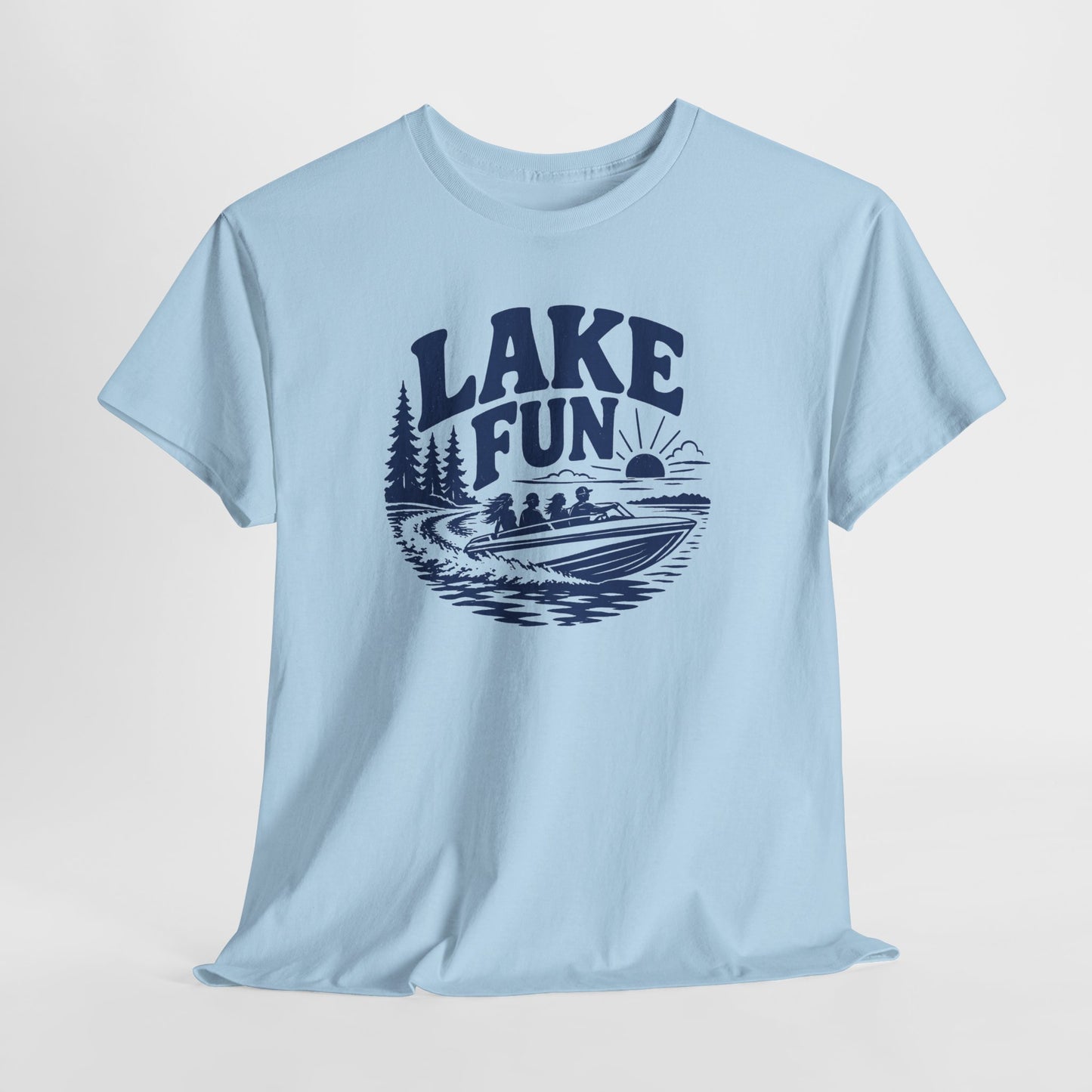 Lake Fun Boat T-Shirt — Vintage Lakeside Summer Tee