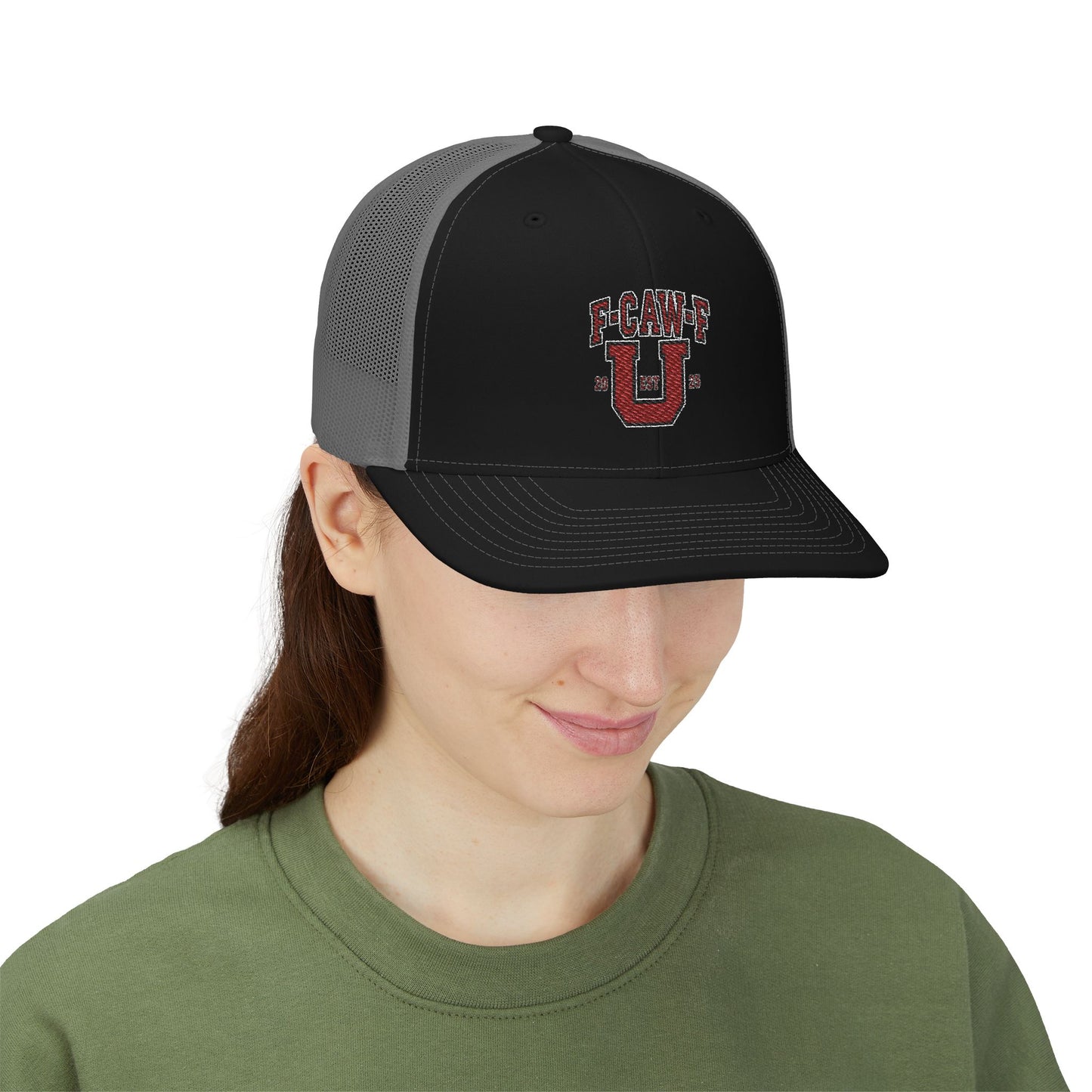F-CAW-F U Snapback Trucker Cap (Embroidery)