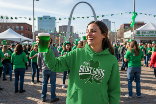 Saint Louis Shamrock Hoodie – Vintage St. Louis Irish Pride Pullover