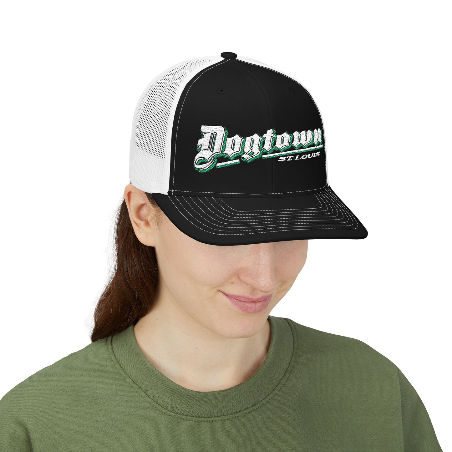 Dogtown Old school lettering Snapback Trucker Cap (Embroidery)