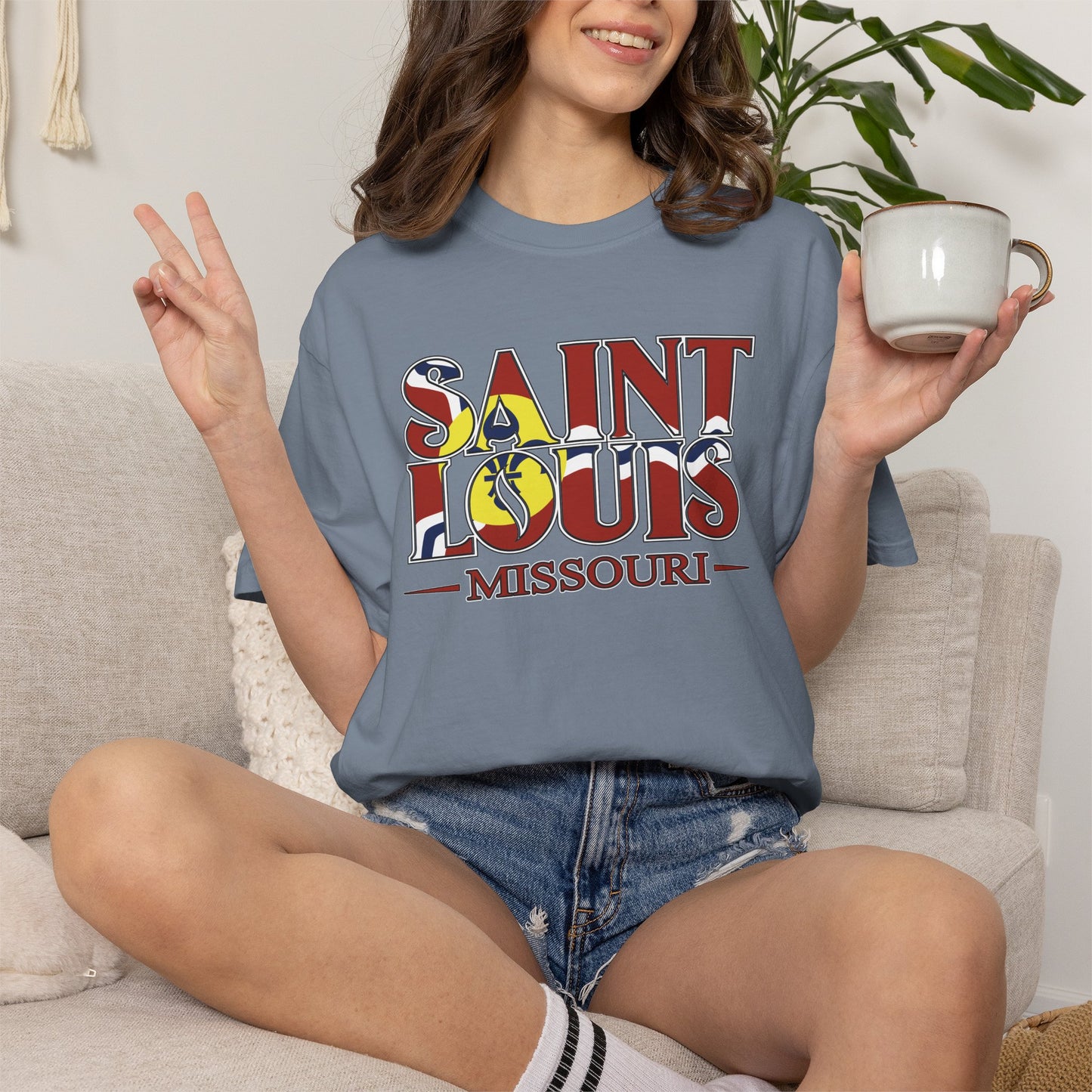 Saint Louis Missouri T-Shirt — Vintage St. Louis Flag Graphic Tee