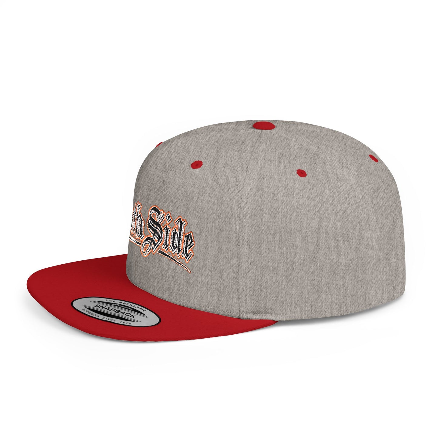 South Side Flat Bill Snapback Dark orange Printify