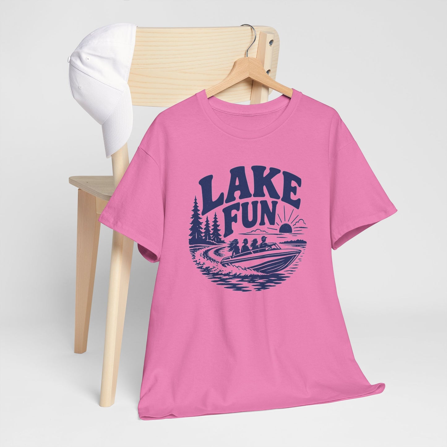 Lake Fun Boat T-Shirt — Vintage Lakeside Summer Tee