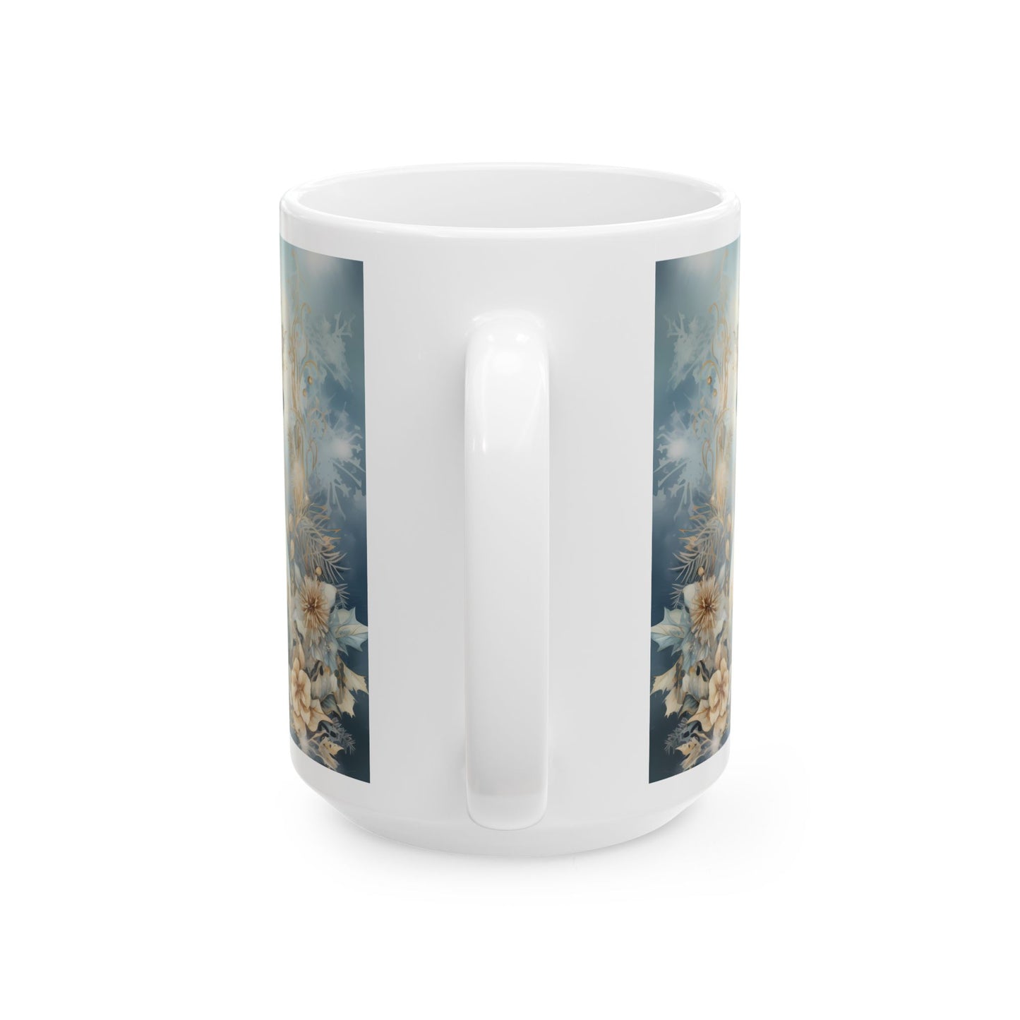 Winter Bloom Snowman Mug (11oz, 15oz)-Ceramic