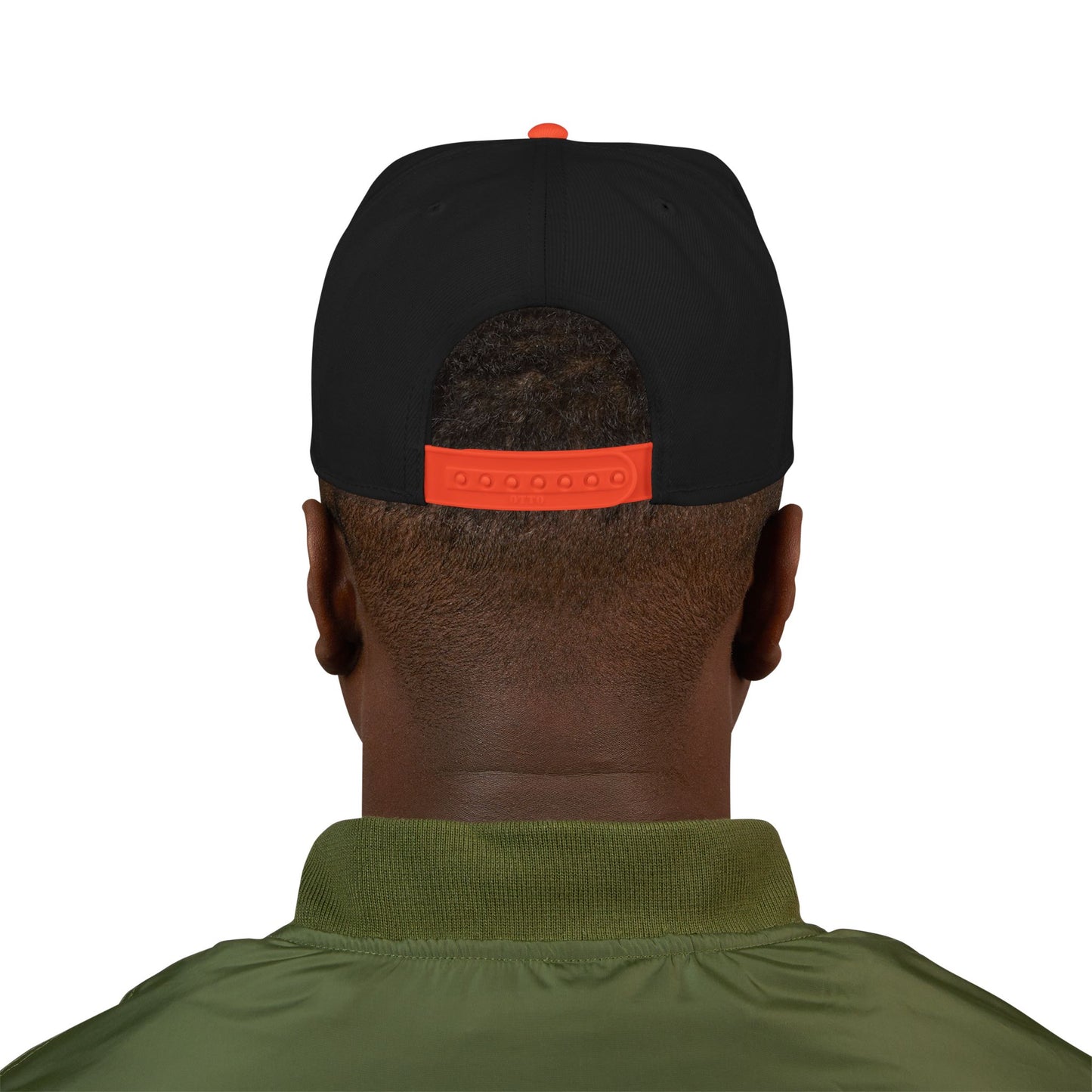 STL Embroidered Snapback Hat- Black & Orange Lettering