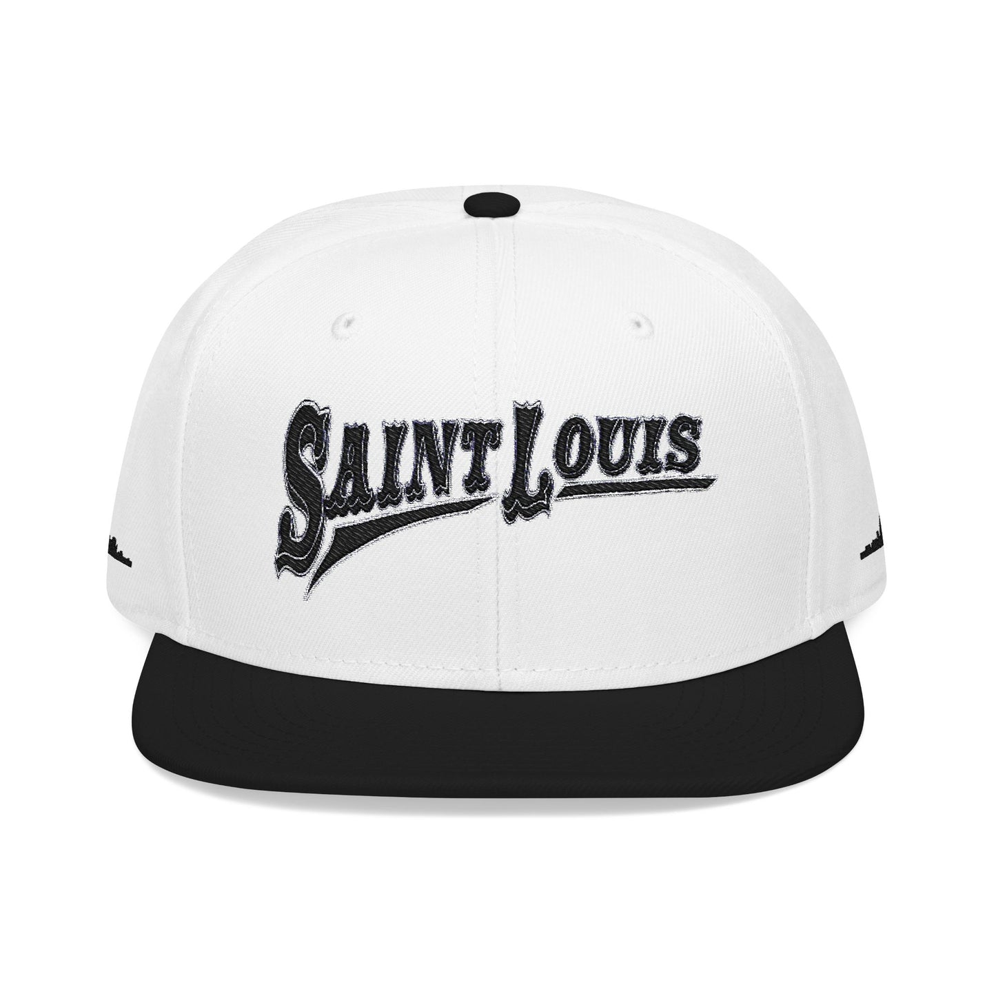 Saint Louis Flat Bill Snapback Cap with Skyline sides Printify