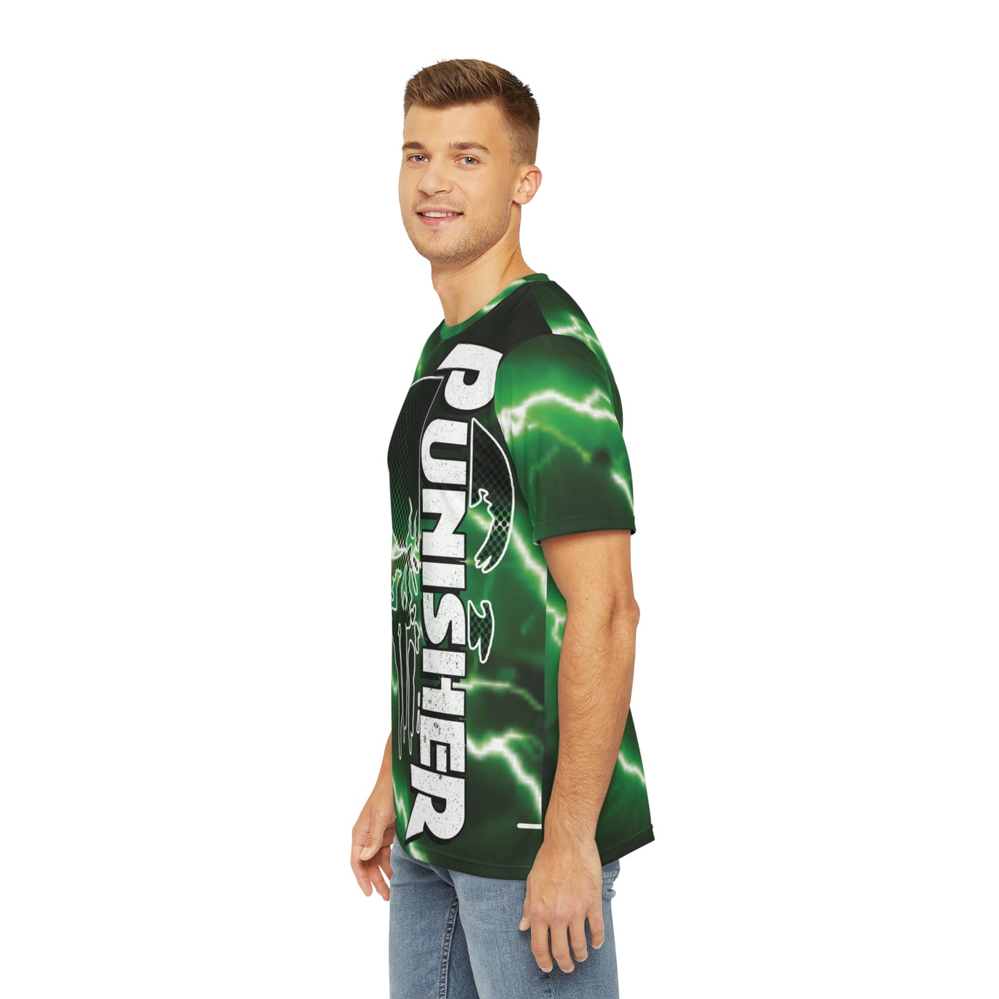 Men's Tee - Punisher Style Graphic All Over Print T-Shirt