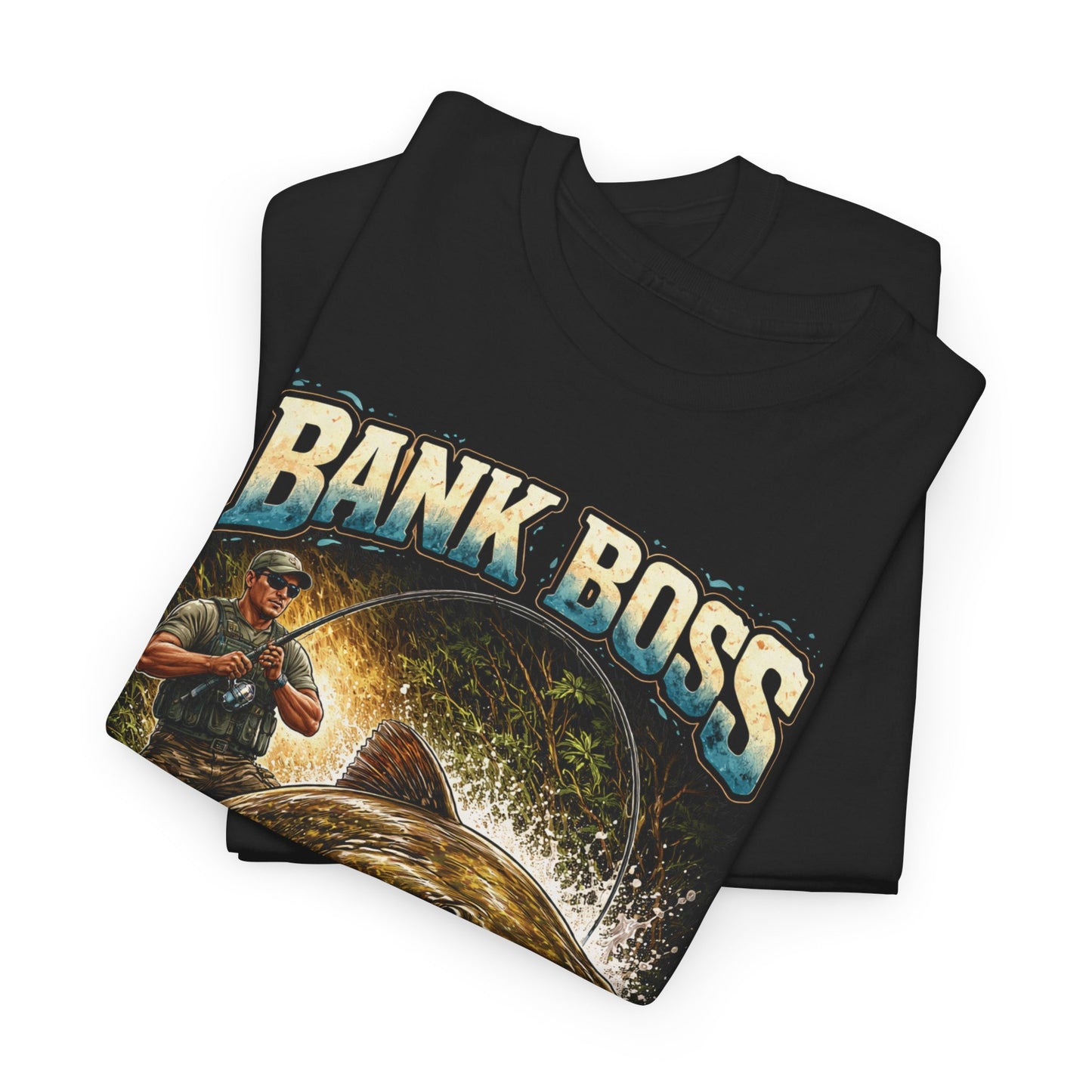 Bank Boss Fishing T‑Shirt — "Bank Boss" Graphic Tee for Anglers