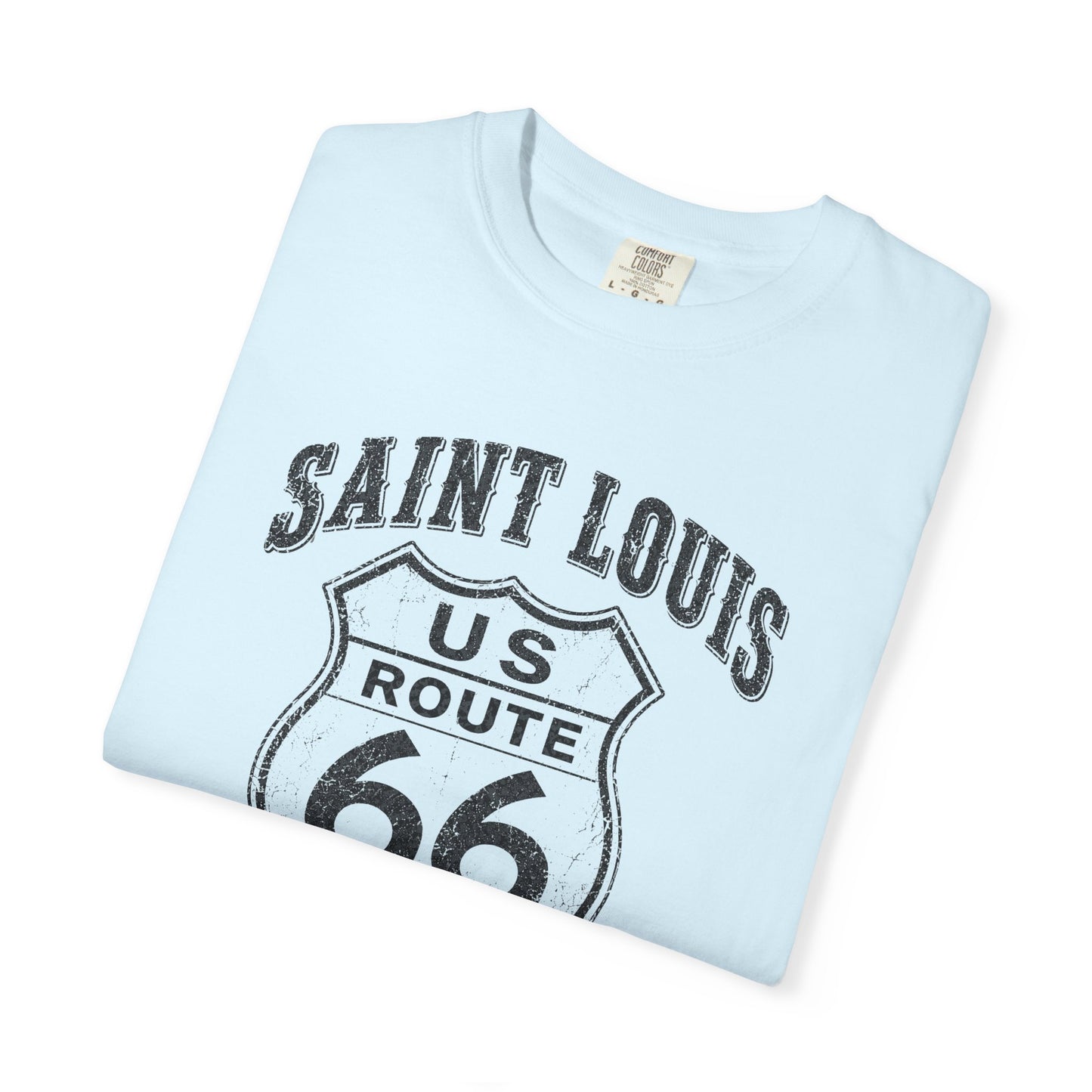 Route 66 Saint Louis Missouri T-Shirt — Vintage Road Trip Tee⚠️ Contains AI-generated models