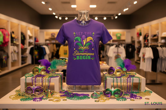 Mardi Gras 'Let The Shenanigans Begin' T-Shirt