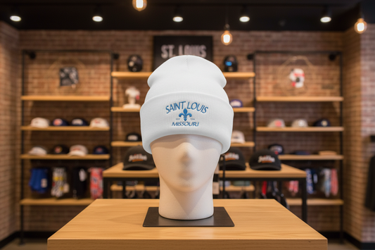 Saint Louis Embroidered Cuffed Beanie