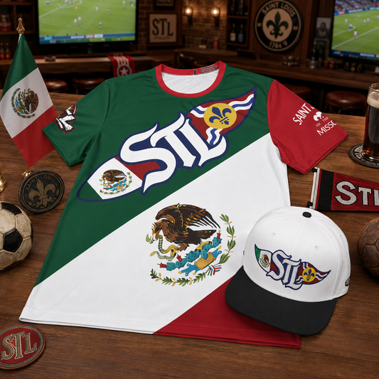 Mexico Flag STL Sports Jersey — St. Louis Mexican Pride Soccer Tee