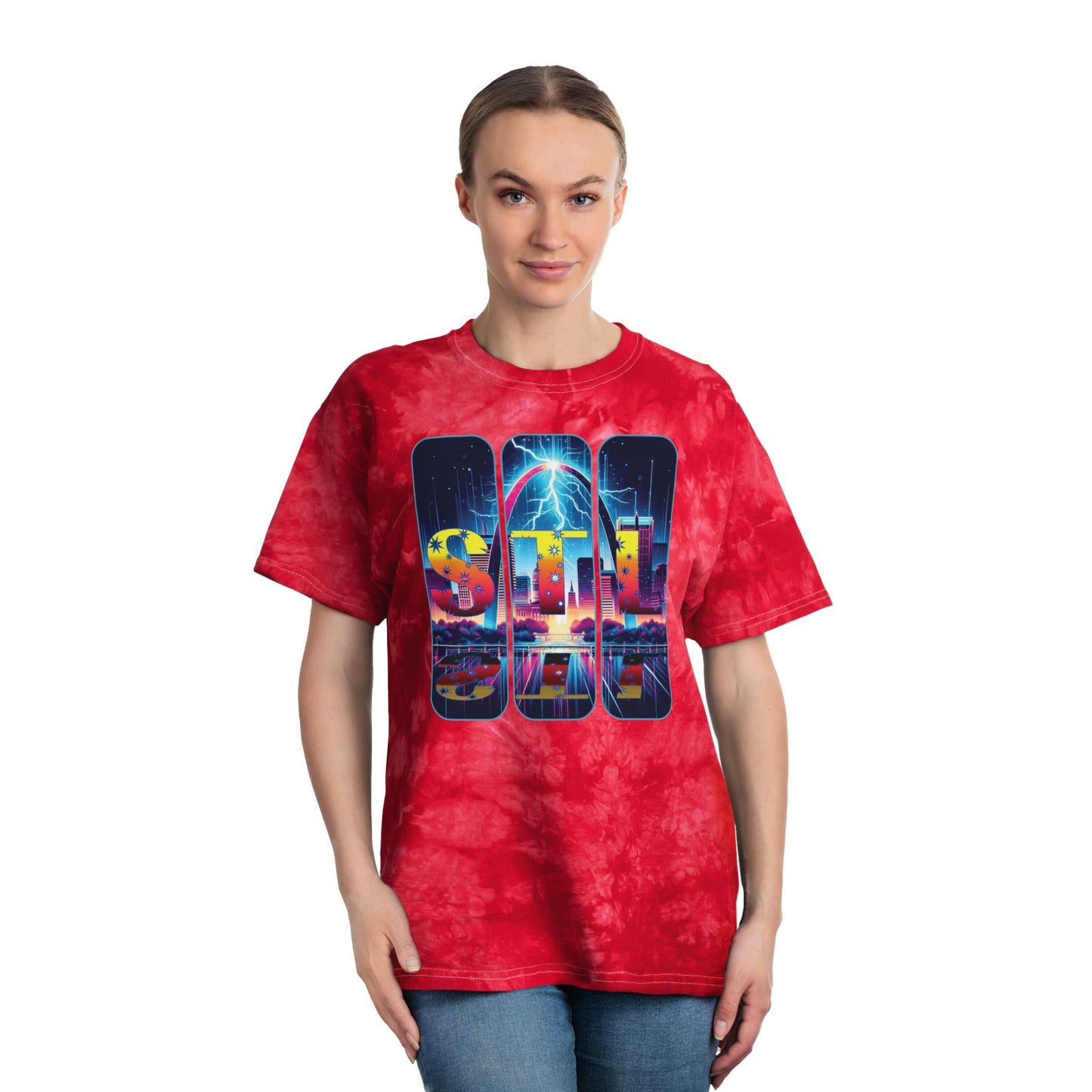 STL Graphic Tee, Crystal Tie-Dye Shirt