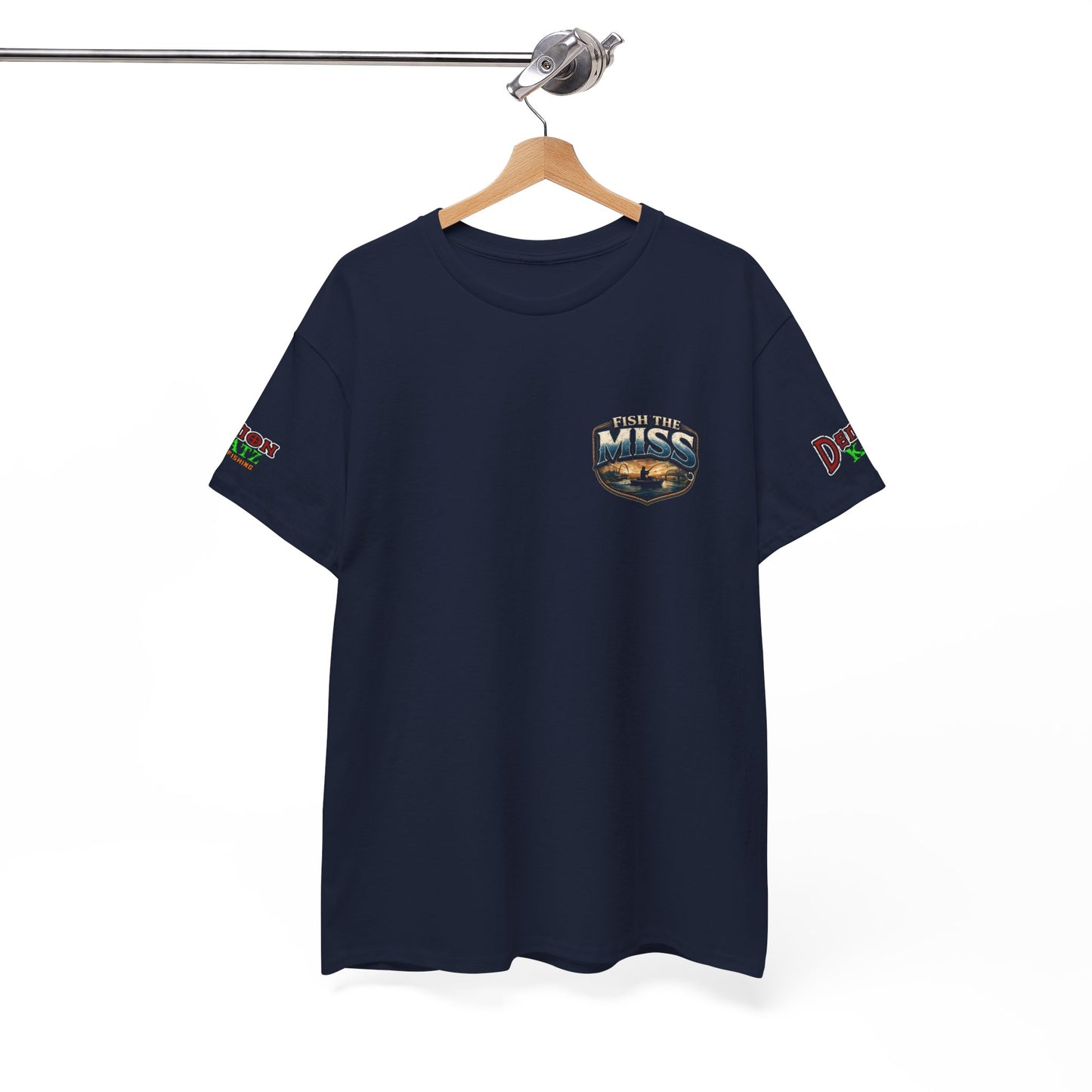 Fishing T‑Shirt - "Fish the Miss" Bass Fishing Graphic Tee (Front & Back Print)