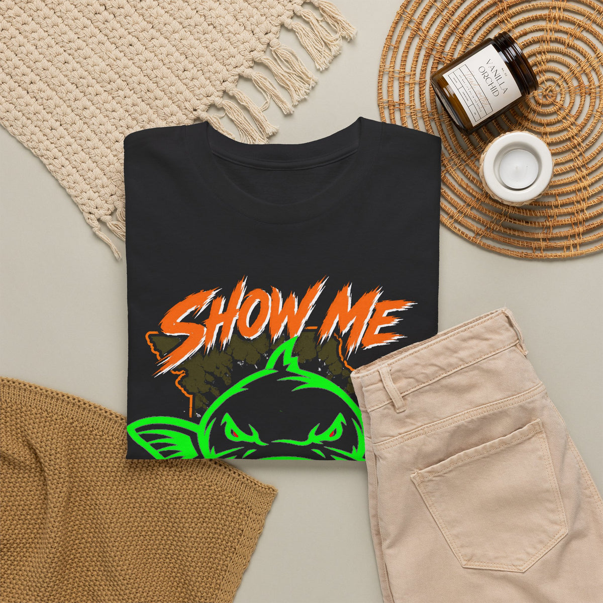 Show Me Your Kitty Graphic Tee — Neon Catfish Illustration Shirt⚠️ Contains AI-generated models