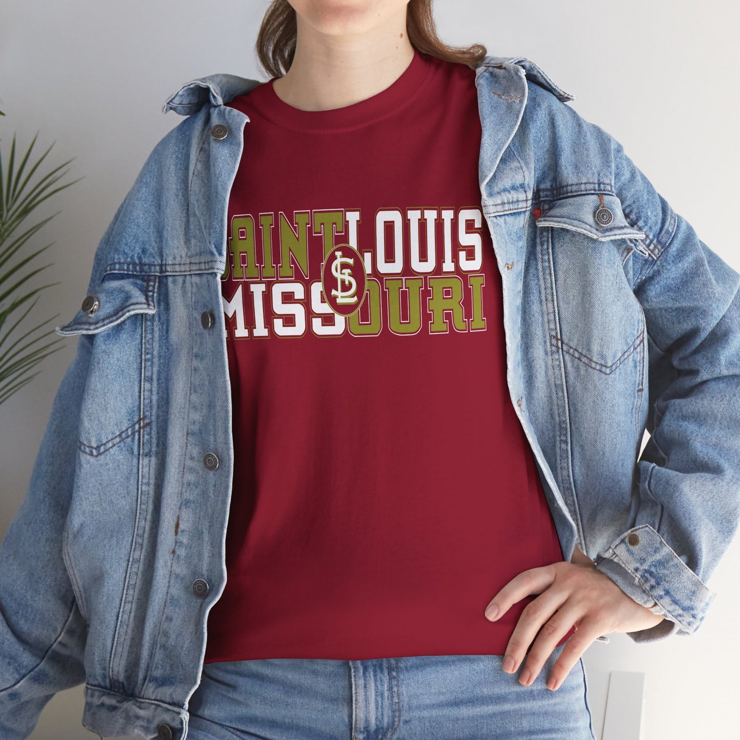 St Louis Missouri Gold & White Unisex Tee