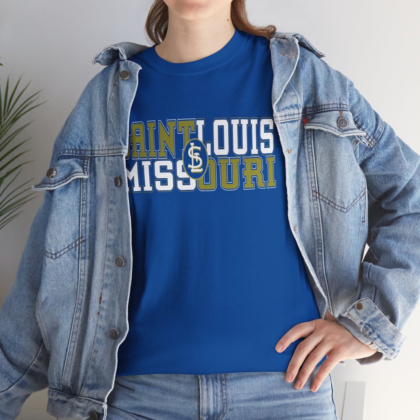 St Louis Missouri Gold & White Unisex Tee