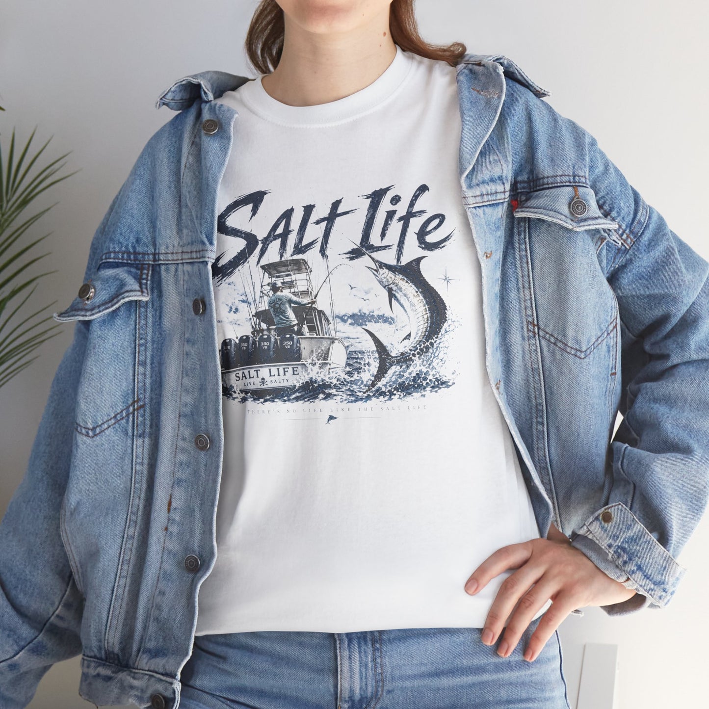 Salt Life Fishing Boat Graphic Tee – Coastal Ocean Lover T‑Shirt