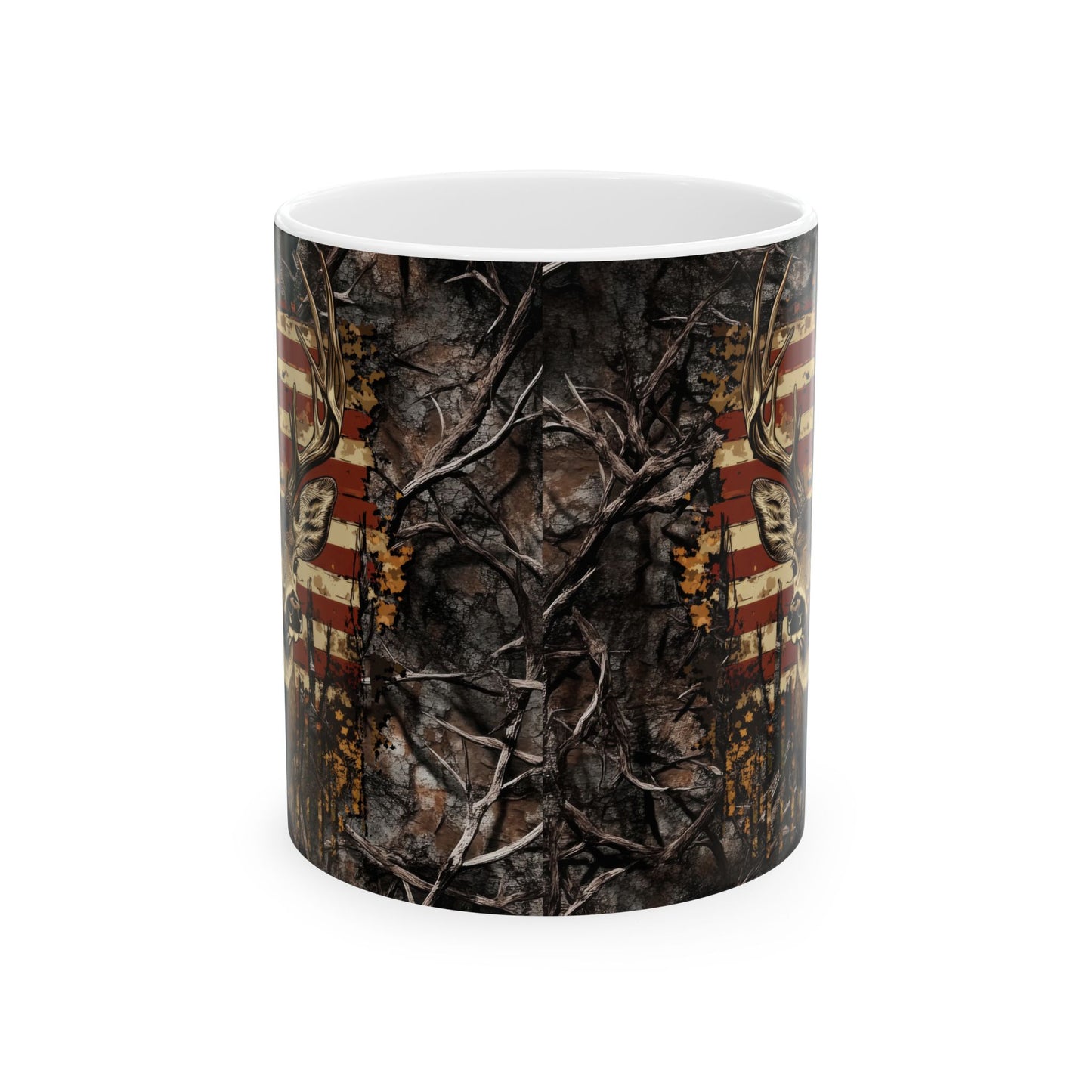 Ceramic Mug, (11oz, 15oz) American Hunter Design