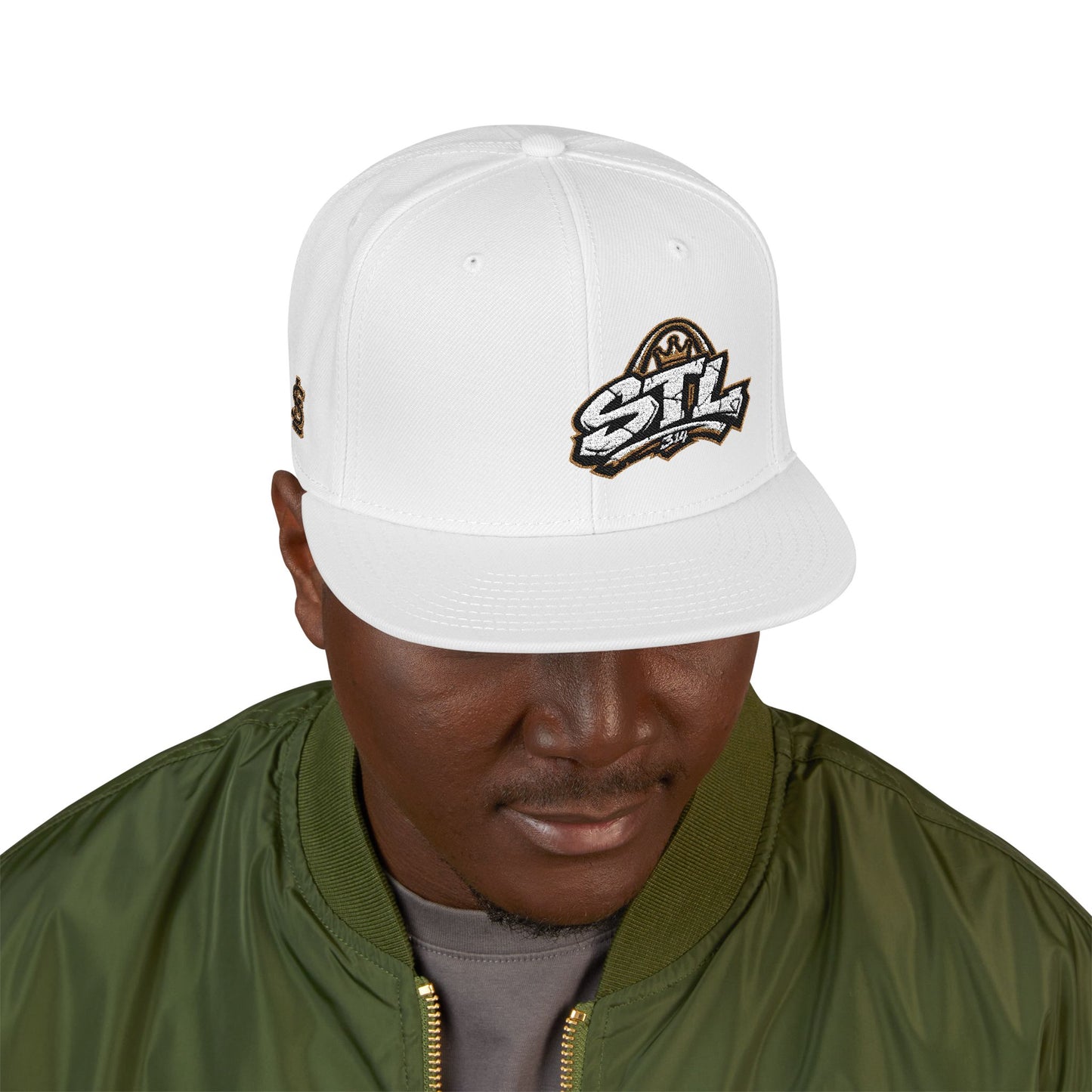 STL Embroidered Snapback Hat — St. Louis Retro Logo Cap