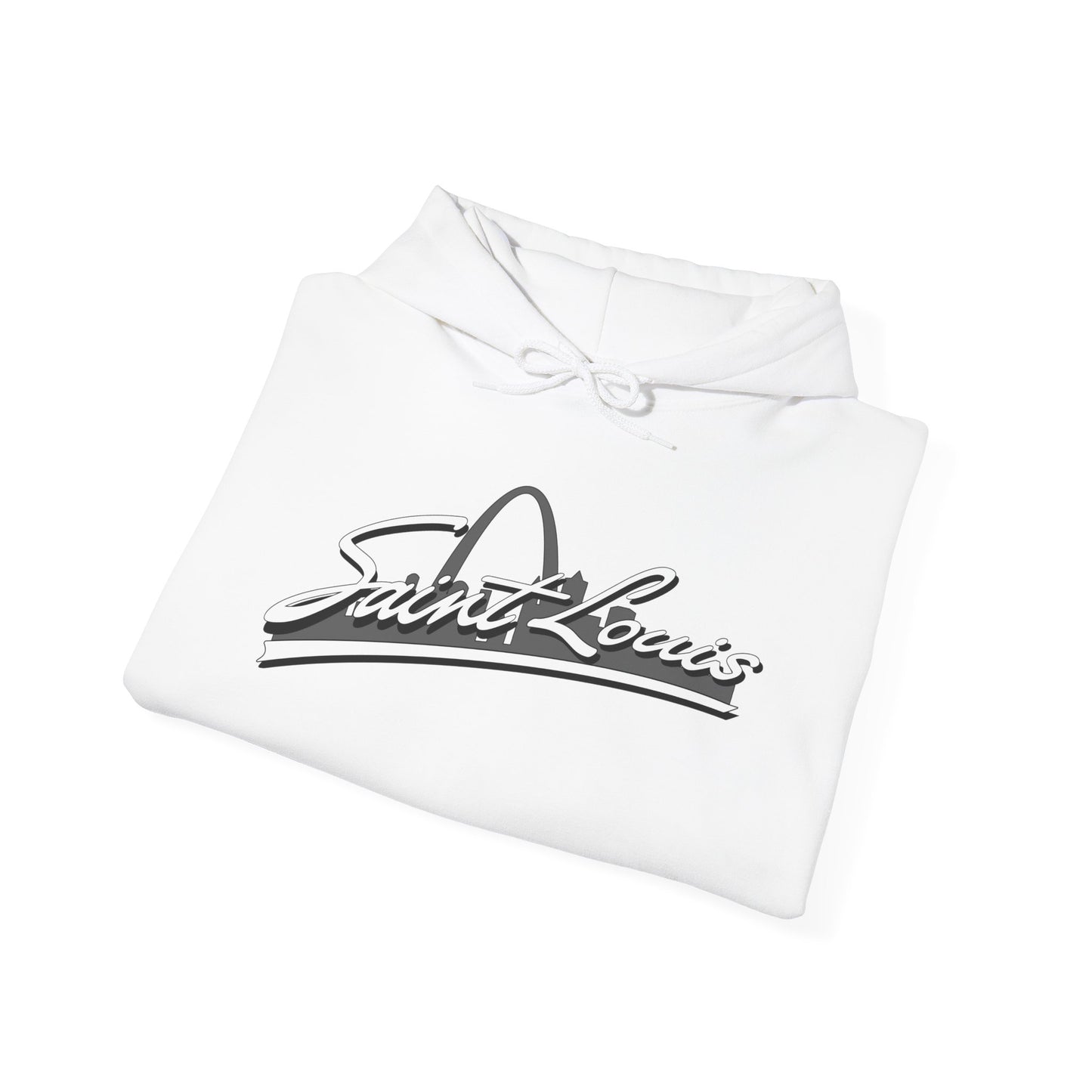 Saint Louis Graphic Hooded Sweatshirt Printify