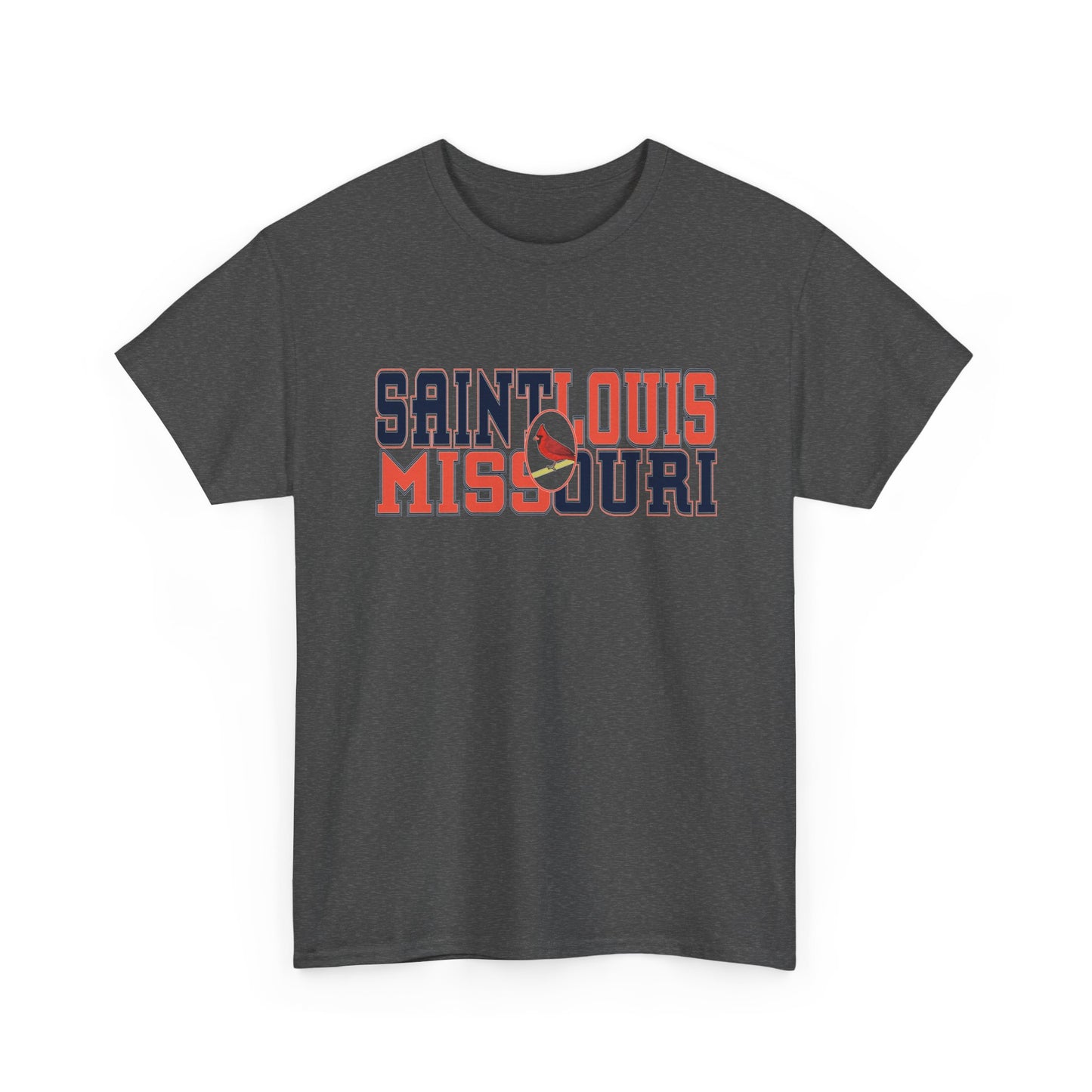 Saint Louis Tee in Red and Blue Lettering