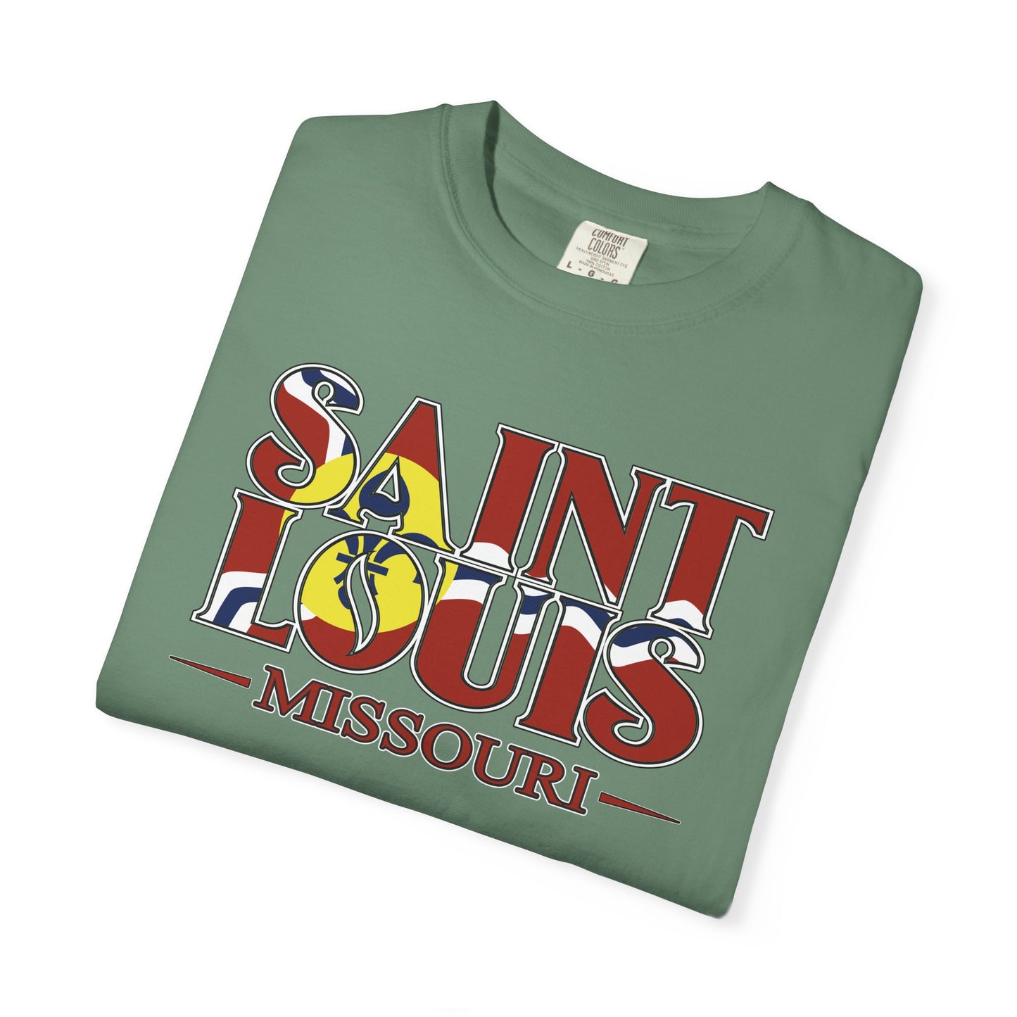 Saint Louis Missouri T-Shirt — Vintage St. Louis Flag Graphic Tee