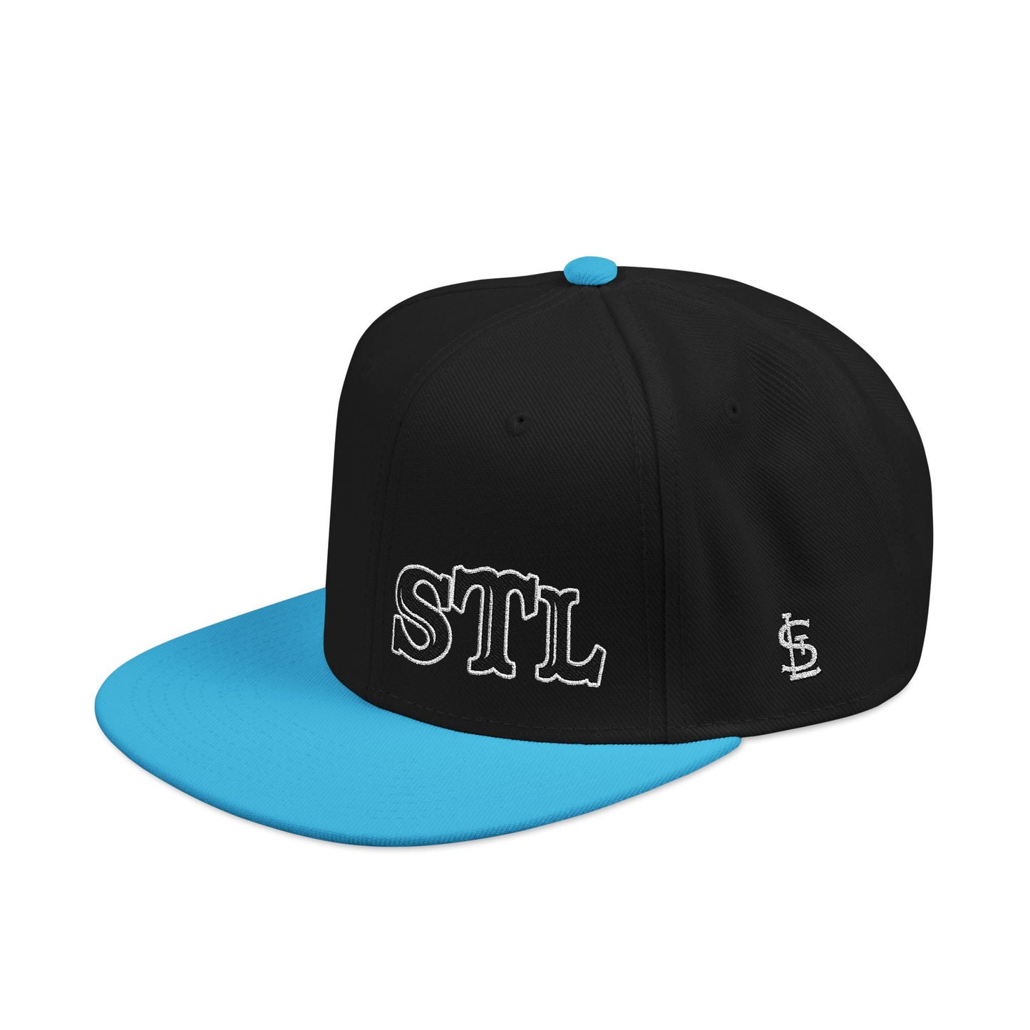 STL Embroidered Snapback Hat- Black & White Lettering