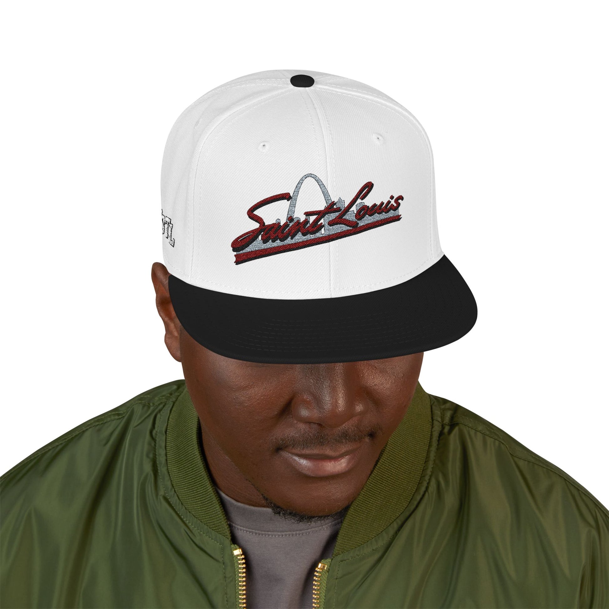 Embroidered Snapback-Full Front Saint Louis Logo Printify