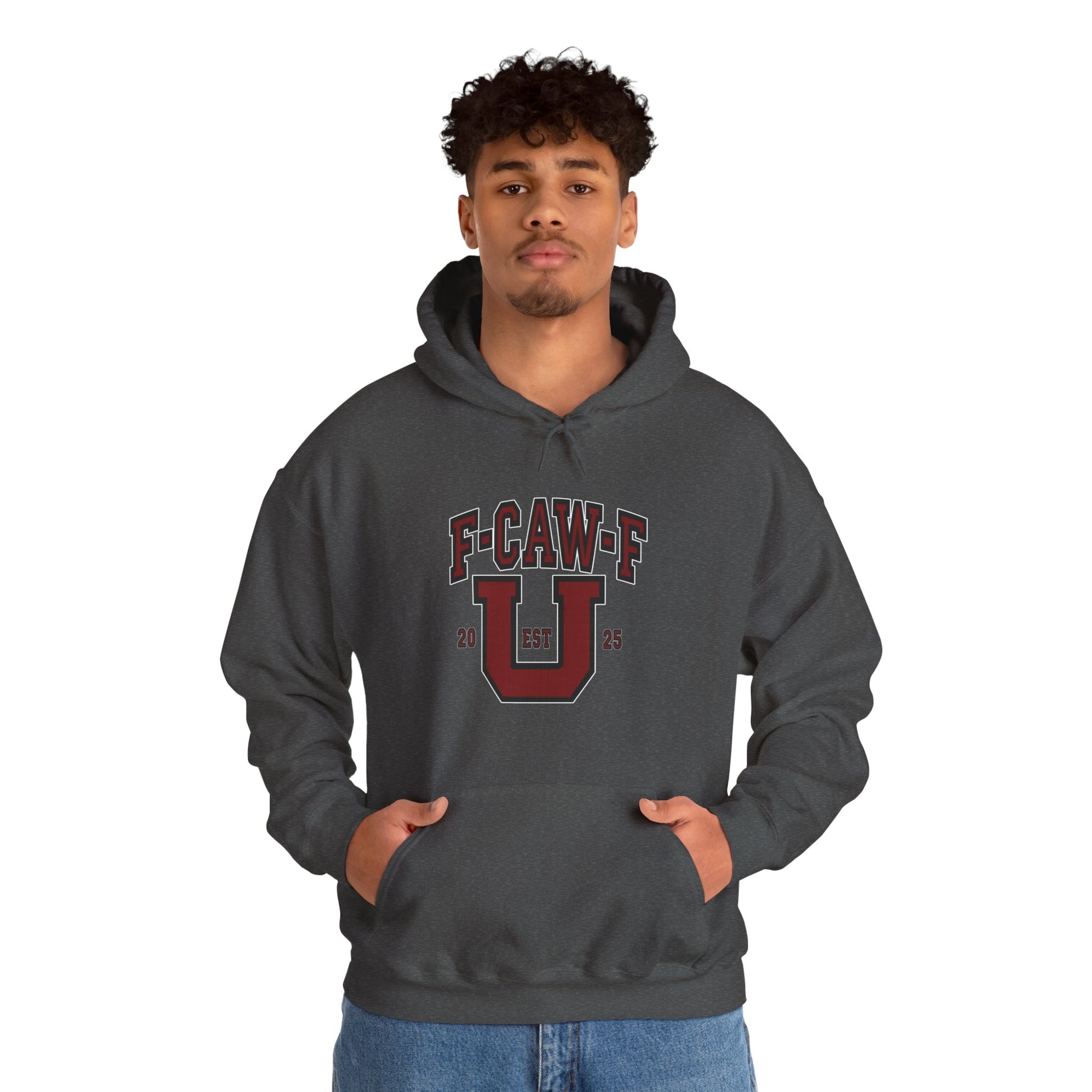 Unisex Heavy Blend™ Hooded Sweatshirt F-CAW-F U Front ChestDesign Printify