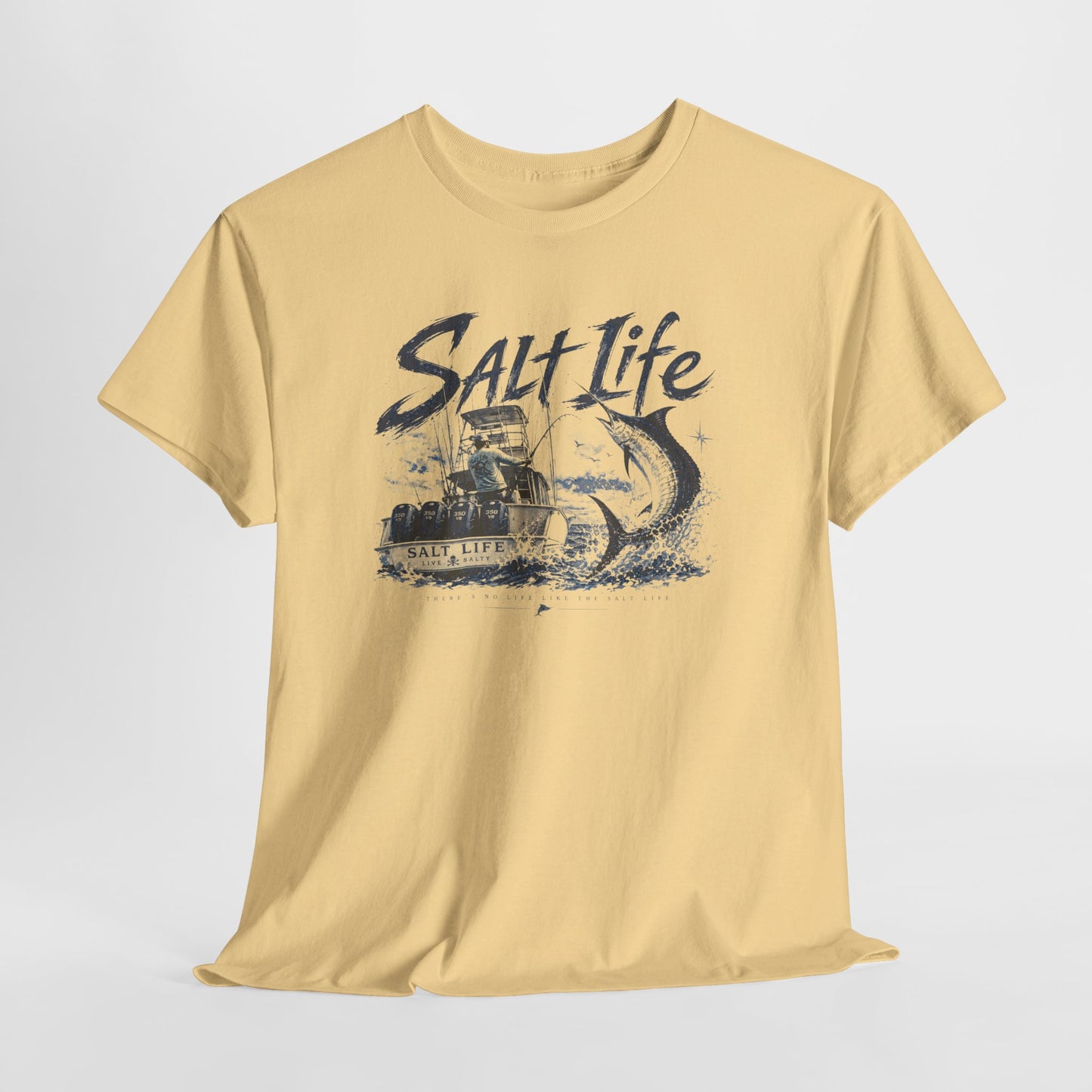 Salt Life Fishing Boat Graphic Tee – Coastal Ocean Lover T‑Shirt
