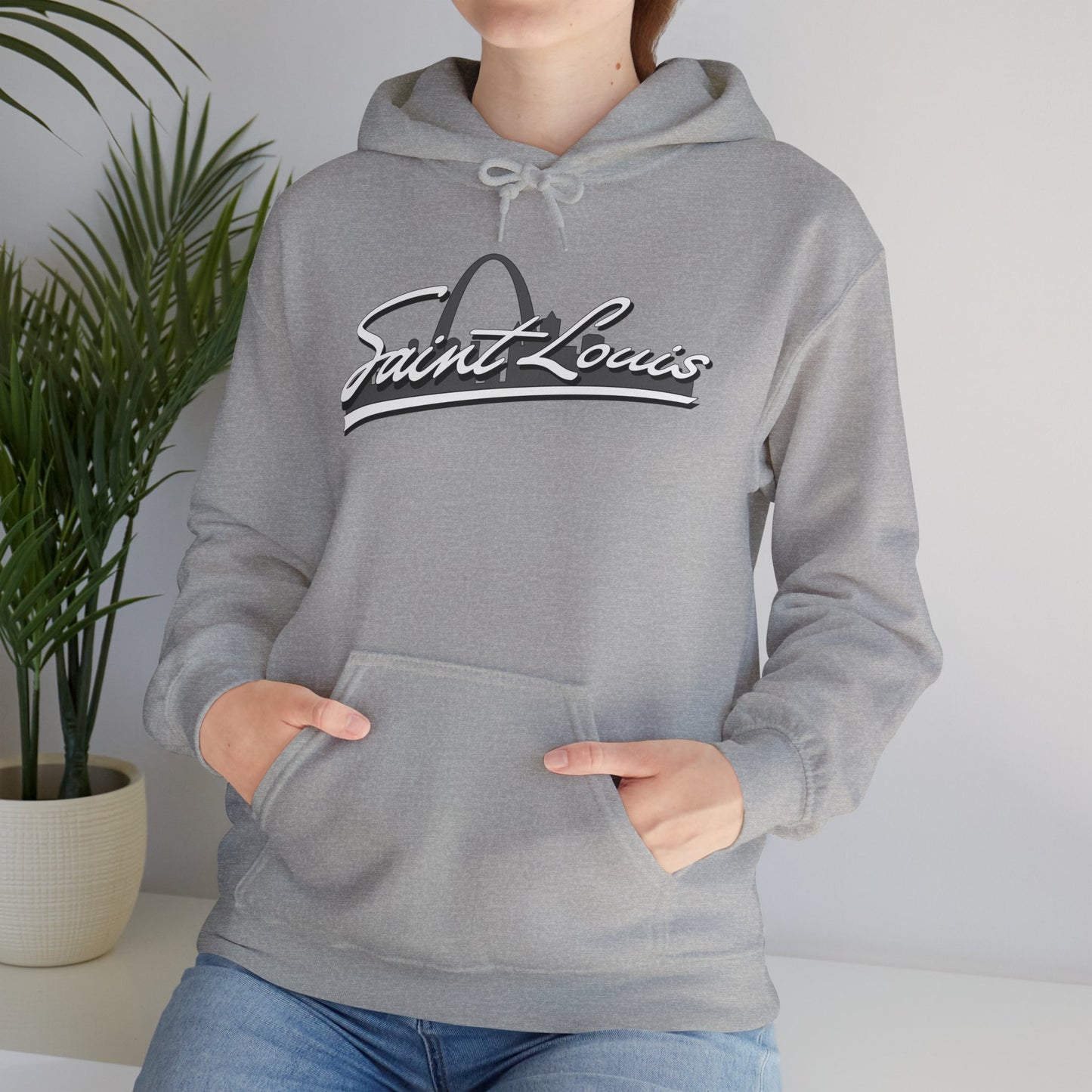 Saint Louis Graphic Hooded Sweatshirt Printify