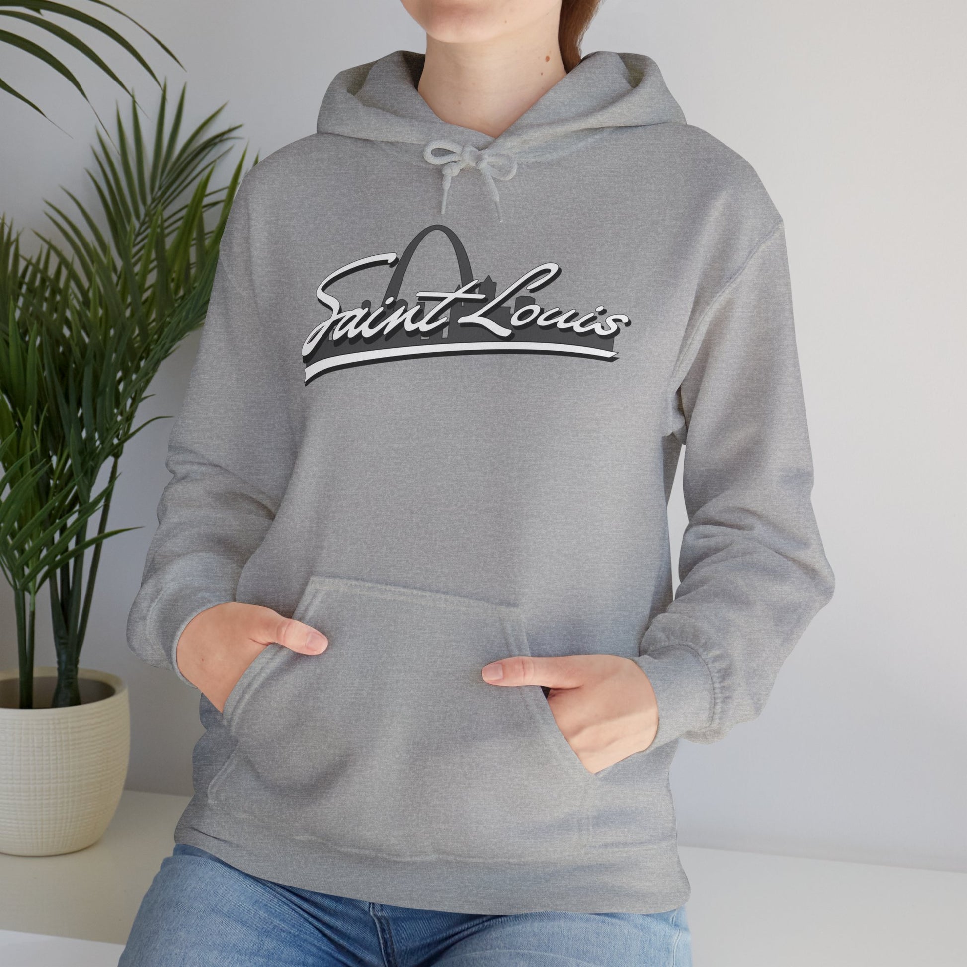 Saint Louis Graphic Hooded Sweatshirt Printify