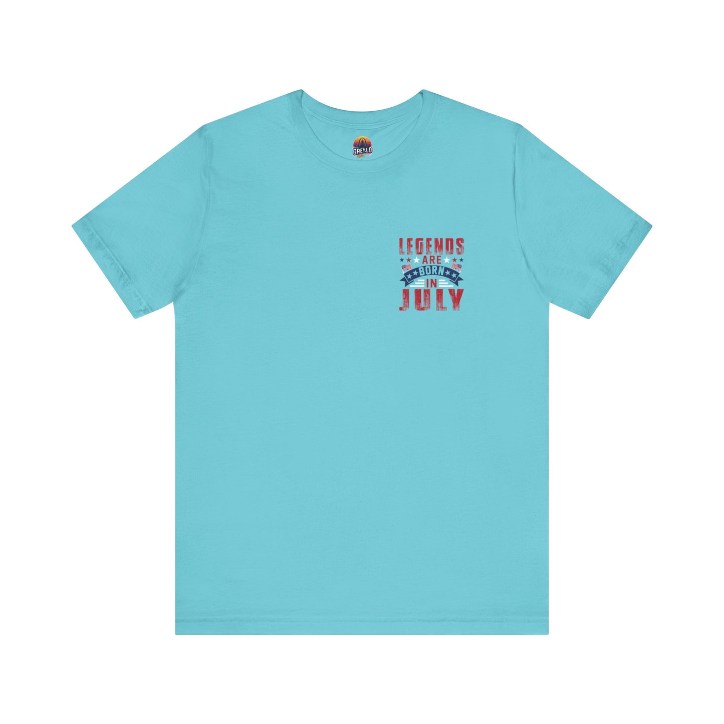 Legends Are Born in July Unisex Jersey Short Sleeve Tee Printify