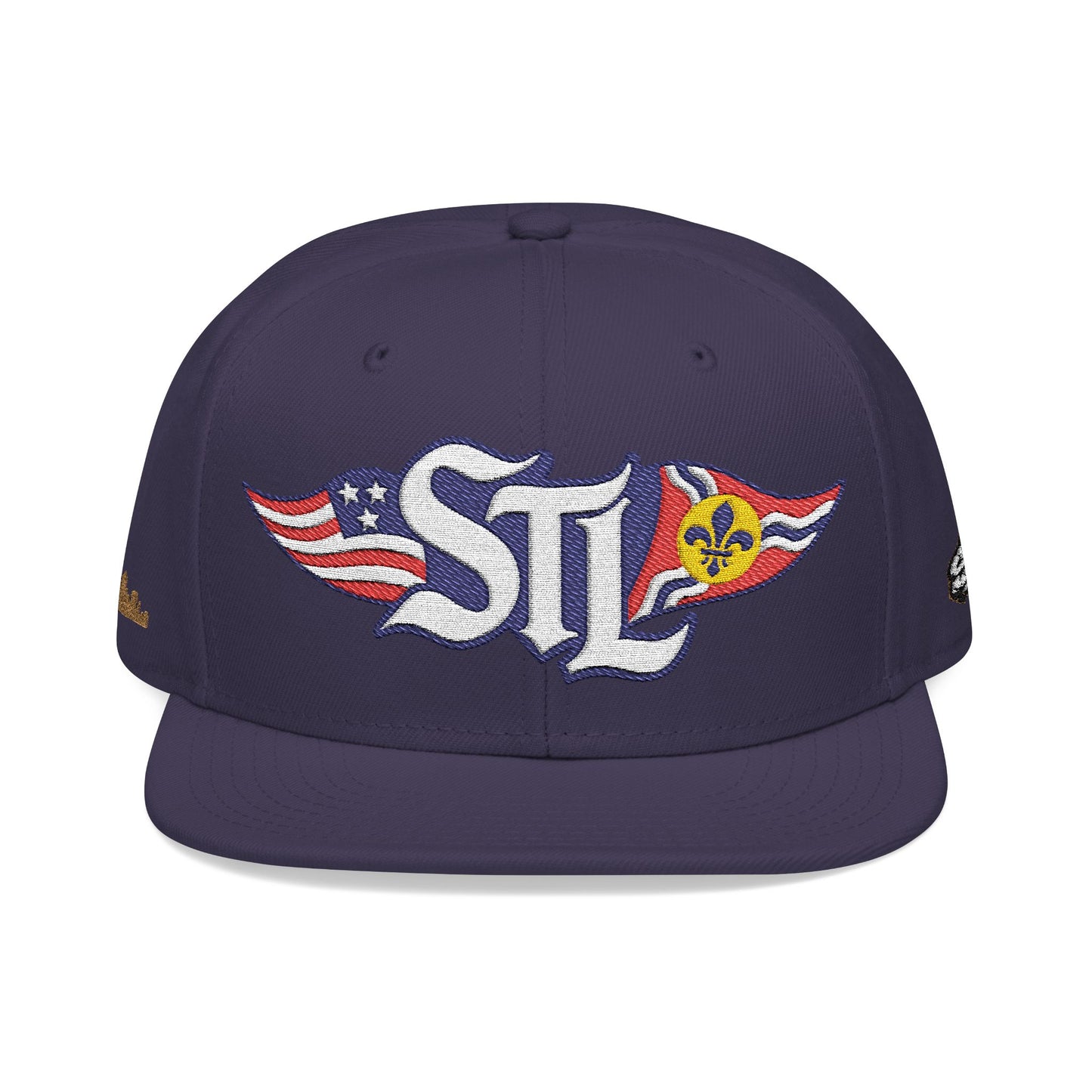 Otto 125‑978 STL Pride Embroidered Hat – Saint Louis Flag, American Flag & Gold Skyline